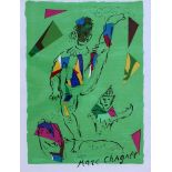 Chagall, Marc (1887-1985), "Der grüne Akrobat", Orig.-Farblithographie 1979, Mourlot 946, 33 x 25 cm