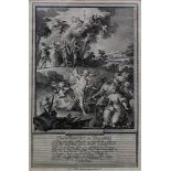 Nielson, Johann (1721-1788), Kupferstich von 1763, Allegorie auf den Frieden, mit Legende "Der