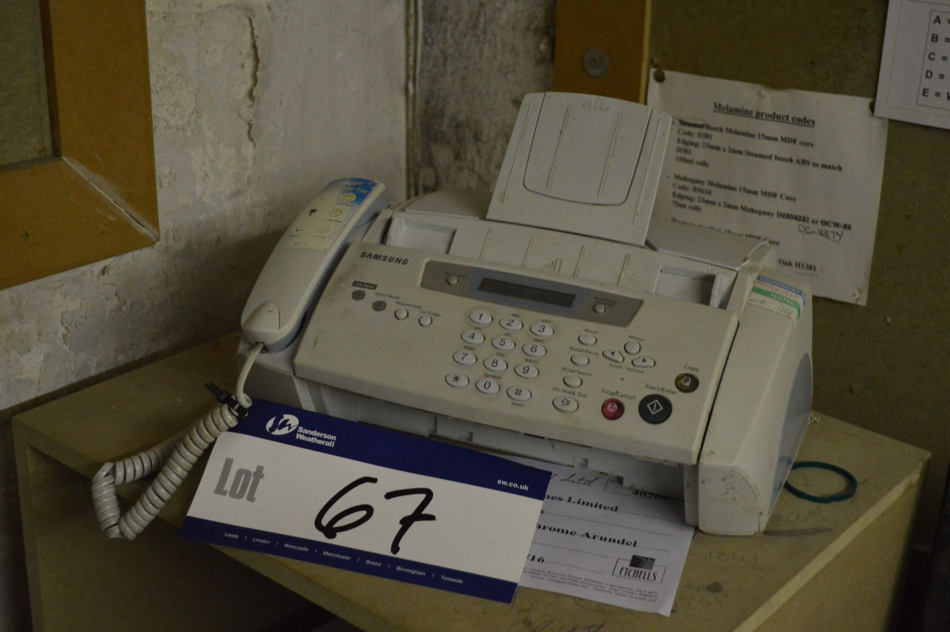 Samsung SF-330 Fax Machine (lot located at Vale Mill, Micklehurst Road, Mossley, Ashton Under