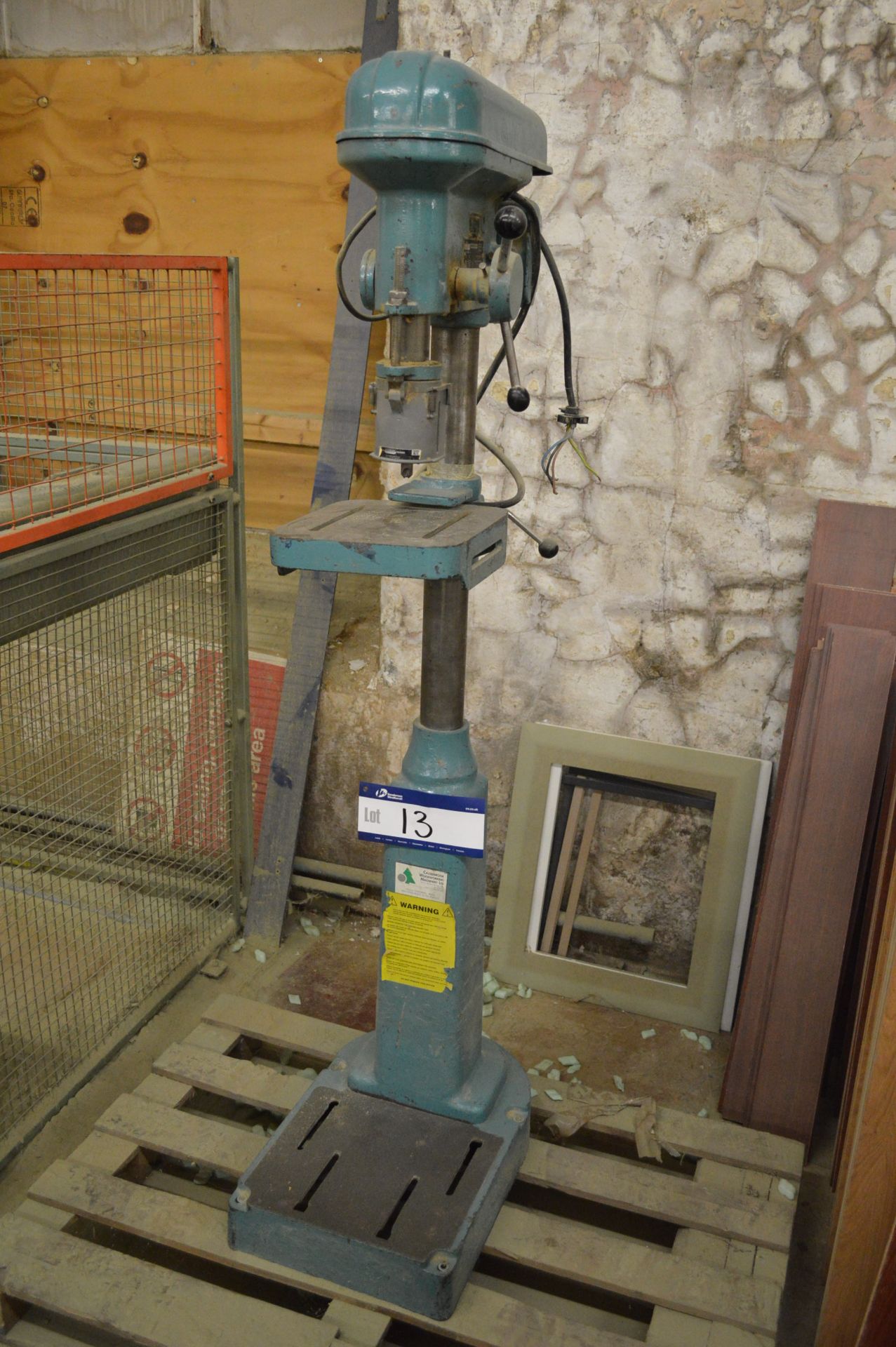 Meddings Pillar Drill, serial no. 60065, with rise and fall table, (power take off trunking plug not