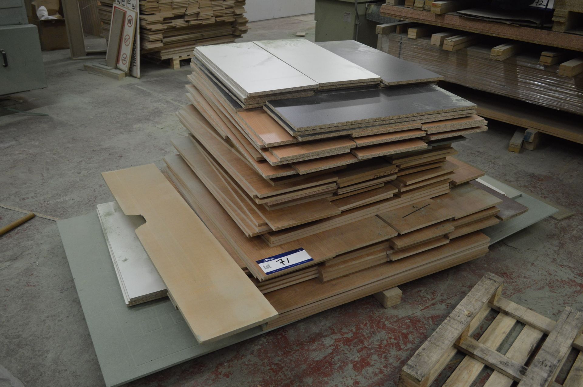 Chipboard & MDF Panels, as set out in one stack (lot located at Vale Mill, Micklehurst Road,