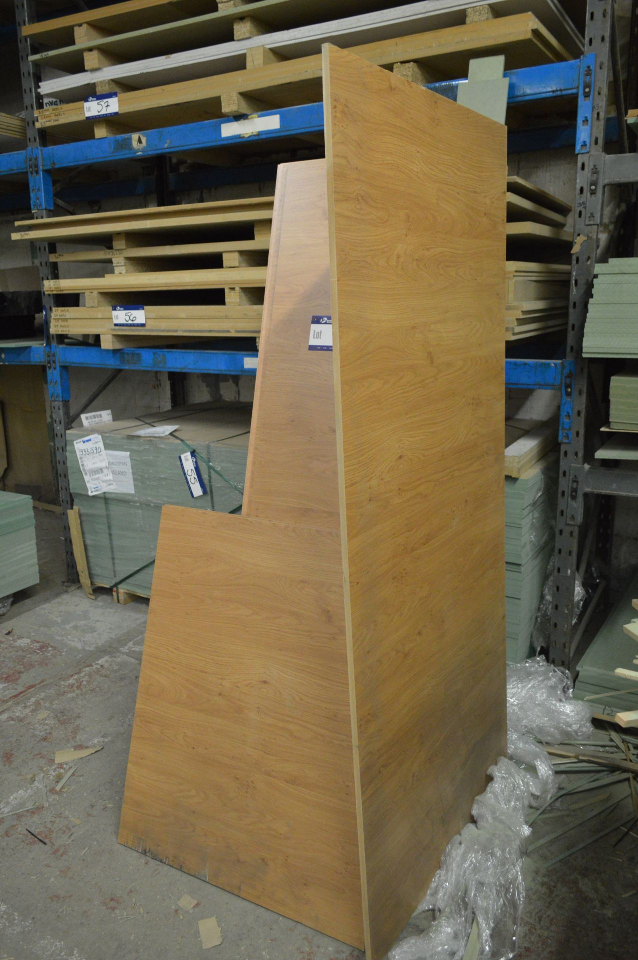 Cut-to-Size MDF & Chipboard Panels, as set out against rack (lot located at Vale Mill, Micklehurst - Image 2 of 2