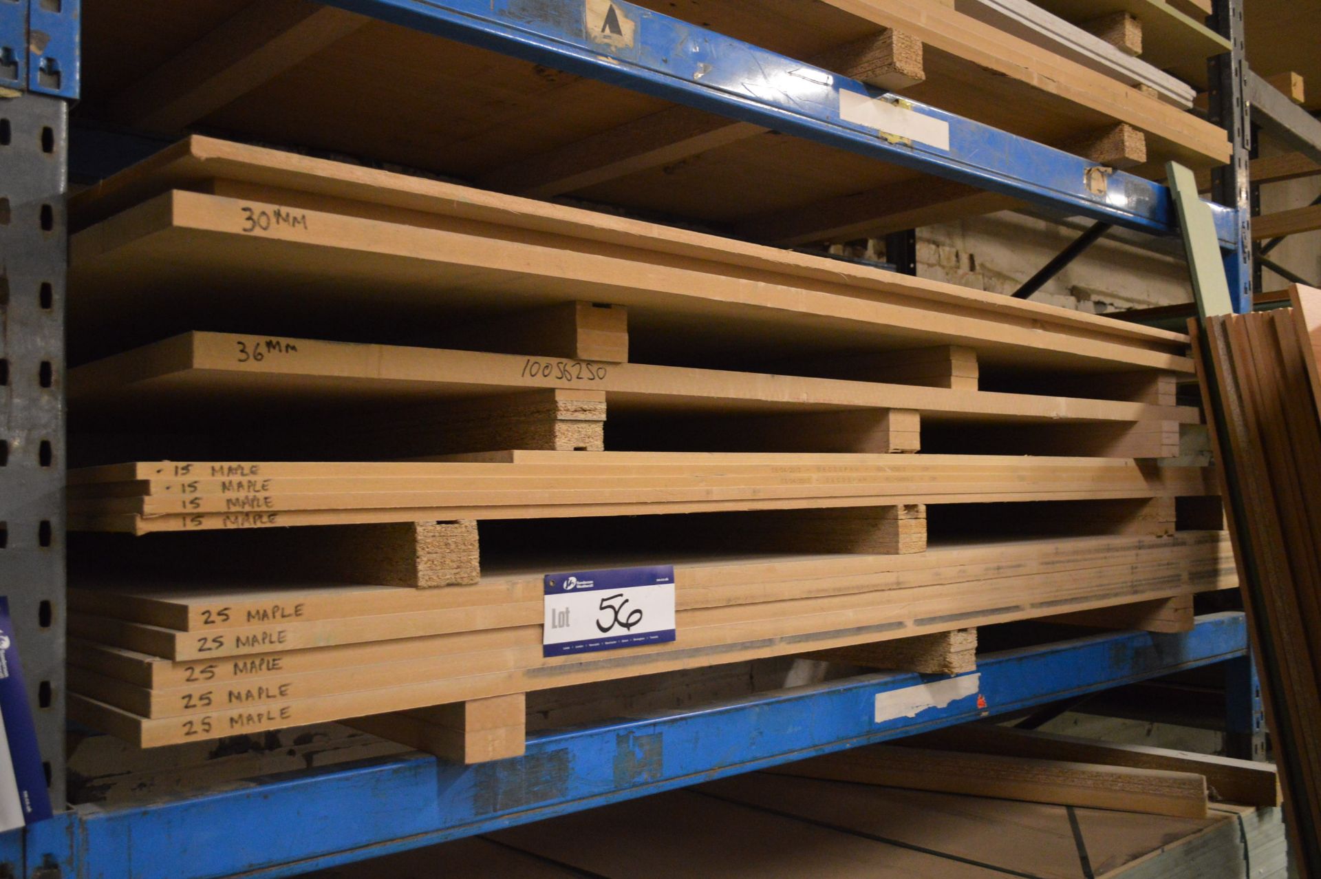 Approx. 14 Sheets of MDF, on one shelf of rack (lot located at Vale Mill, Micklehurst Road, Mossley,