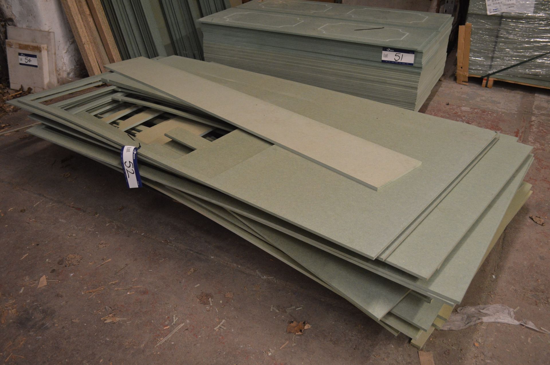 MDF Off-Cuts, on pallet (lot located at Vale Mill, Micklehurst Road, Mossley, Ashton Under Lyne, OL5