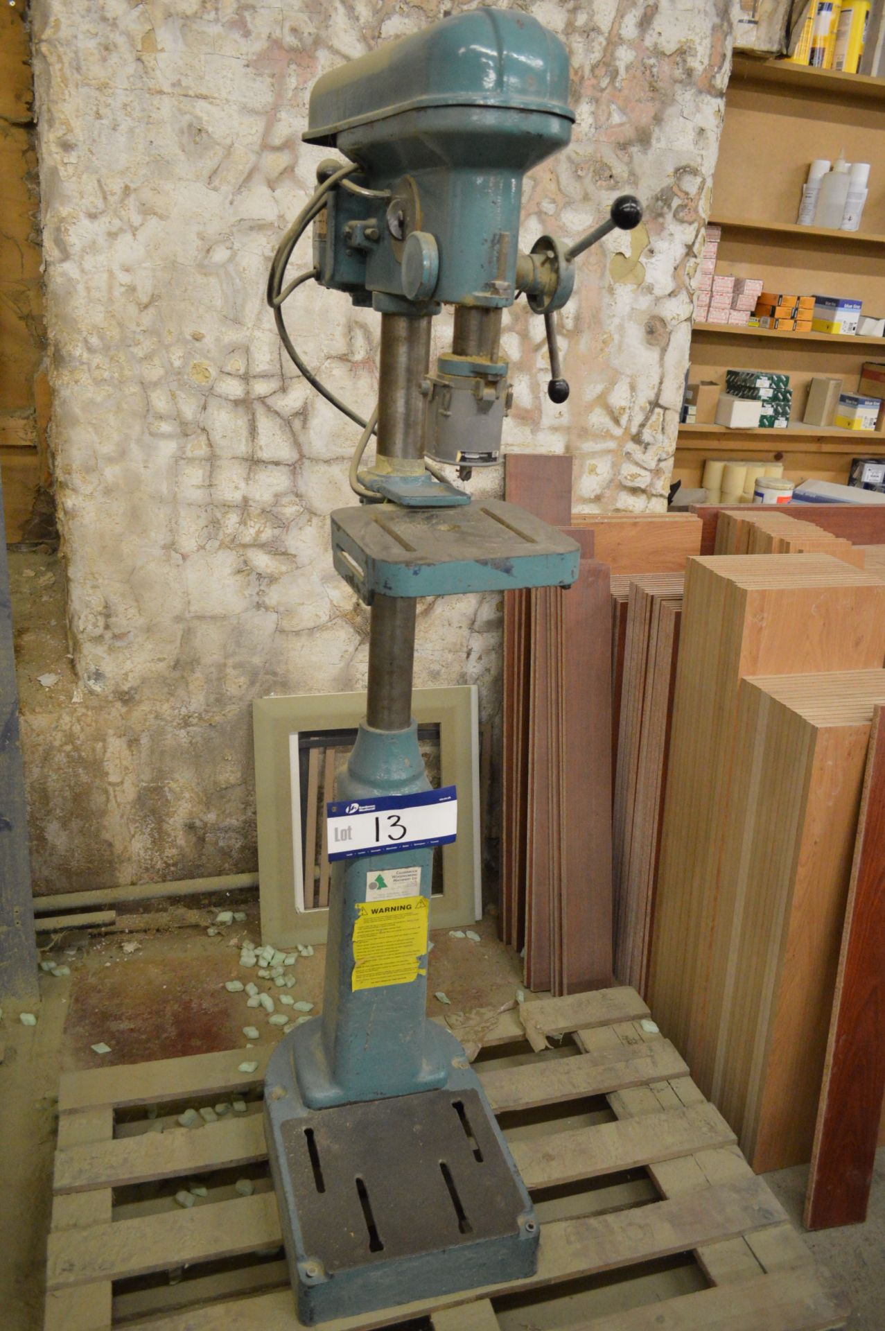 Meddings Pillar Drill, serial no. 60065, with rise and fall table, (power take off trunking plug not - Image 2 of 2