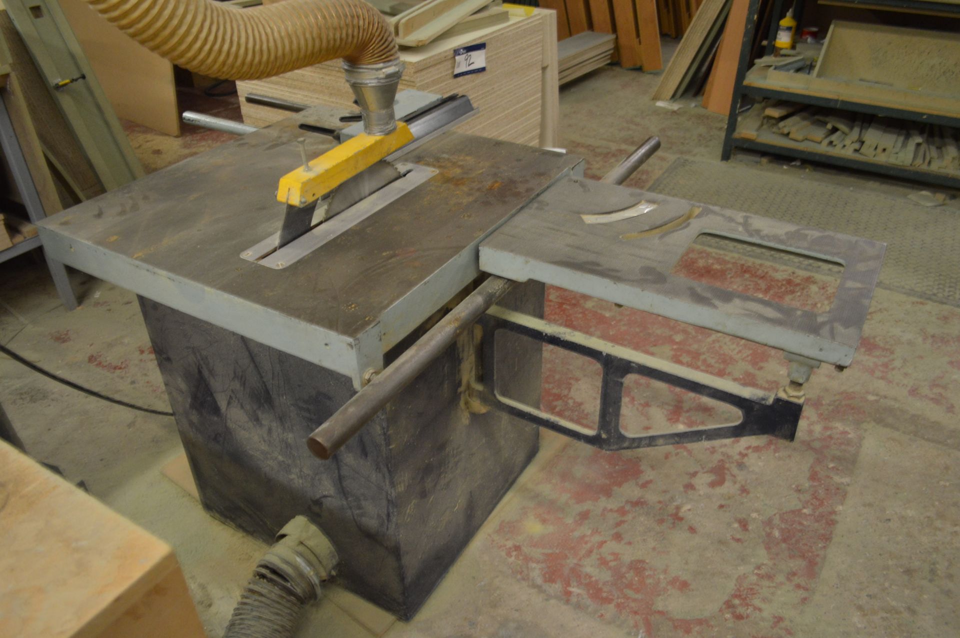 Sedgwick TA315 CIRCULAR SAW BENCH, with fixed table, 750mm x 800mm, sliding table 610mm x 353mm, - Image 4 of 4