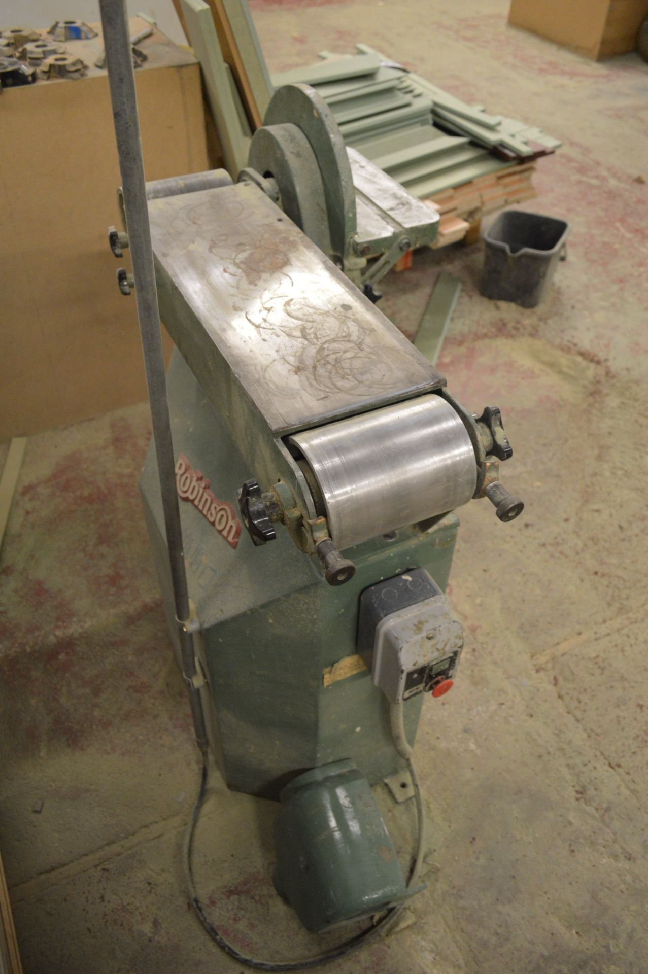 Robinson STJ150 Belt/ Disc Sander, serial no. 555, approx. 160mm x 650mm centres on belt, 300mm dia. - Image 3 of 3