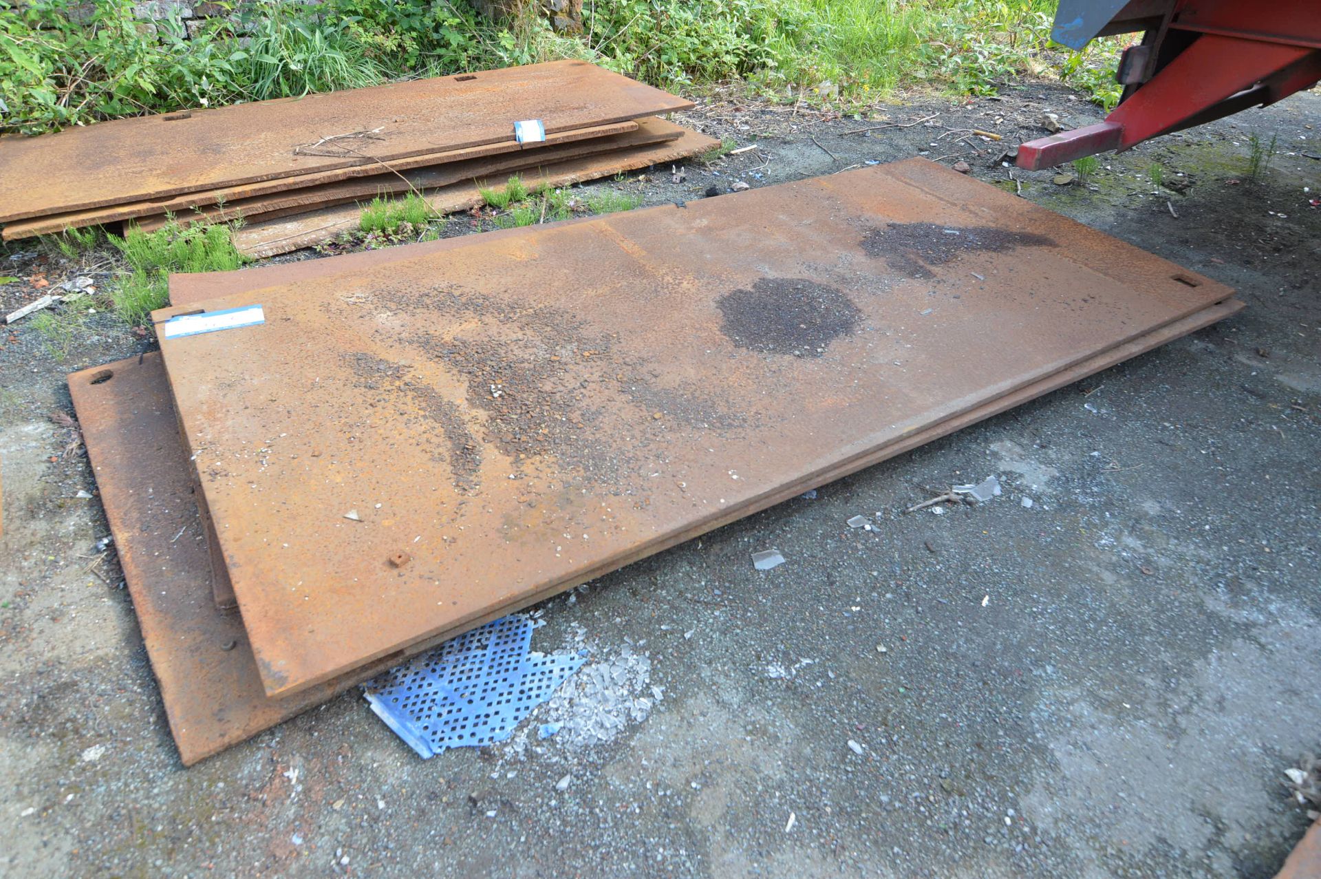 *Five Steel Plates, average size approx. 2.7m x 1.25m (please note the final highest bid on this lot