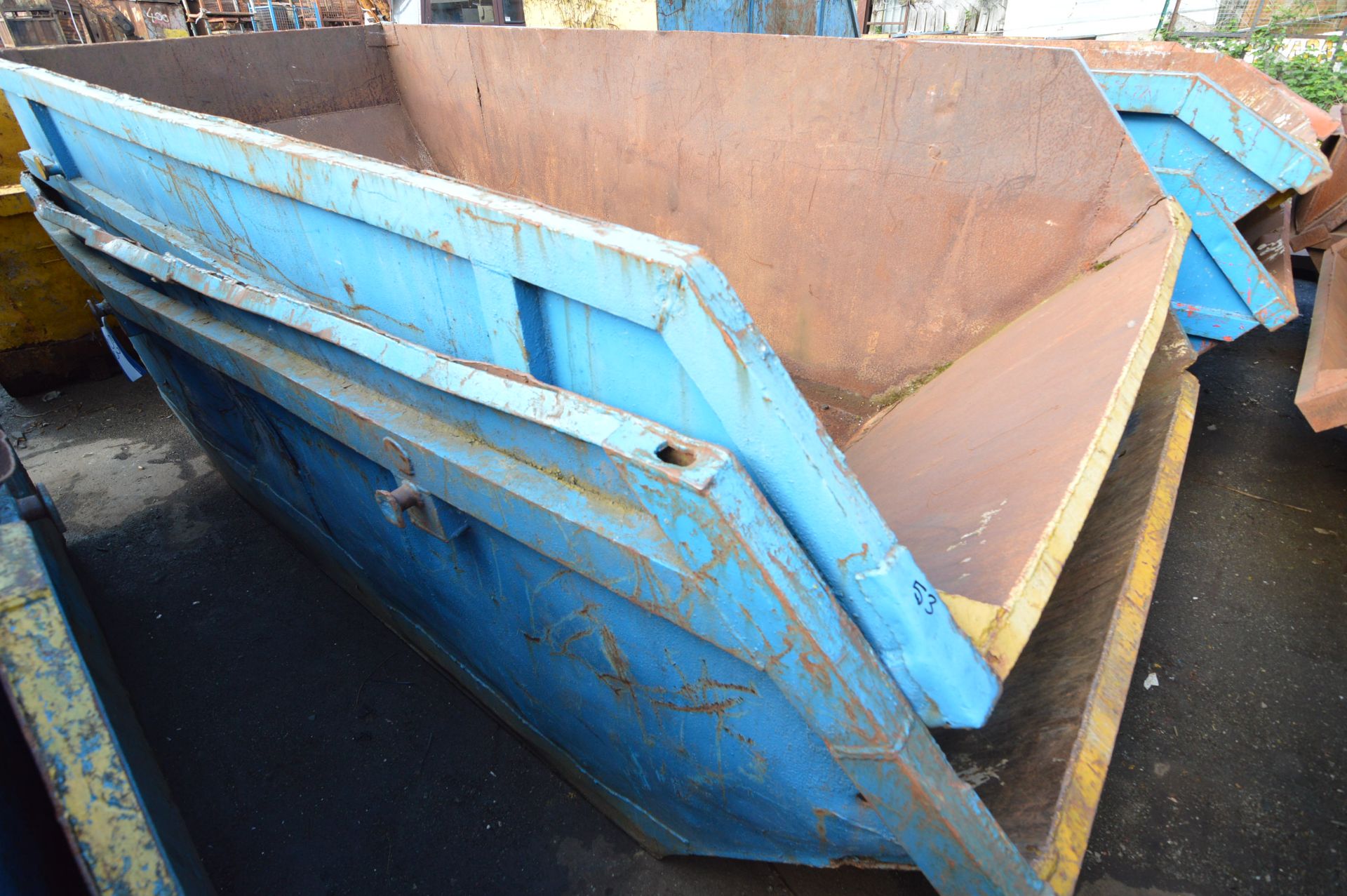 Two Chain Lift Skips, each approx. 3.6m x 1.2m deep