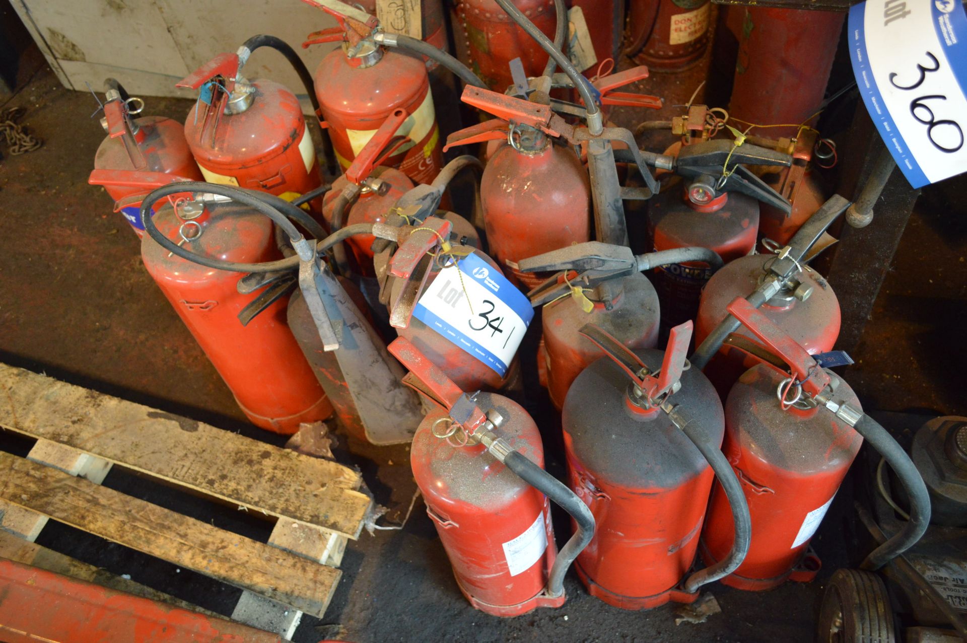 Assorted Fire Extinguishers, as set out