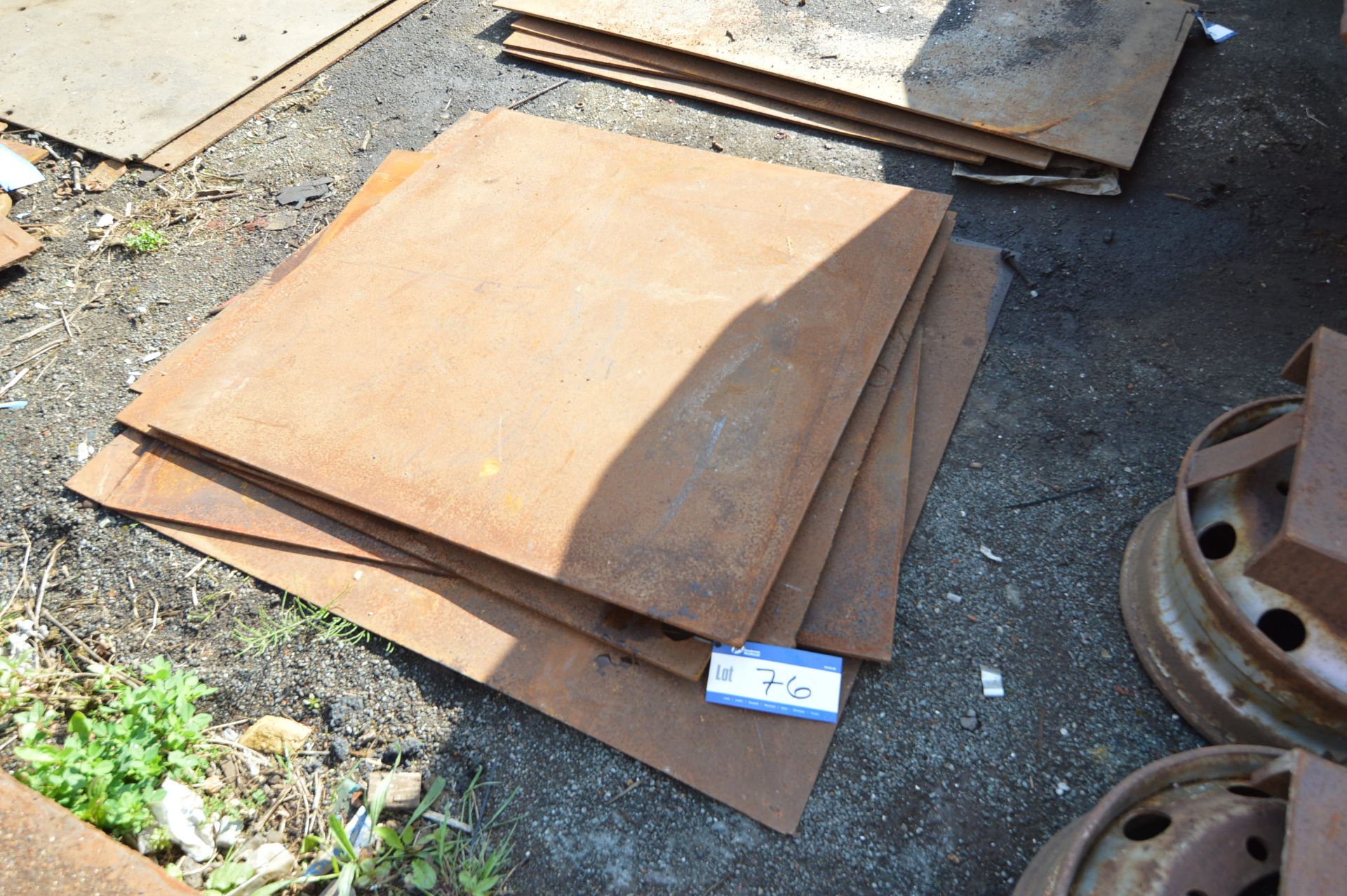 * Five Steel Plates, average size approx. 1.25m x 1.3m (please note the final highest bid on this
