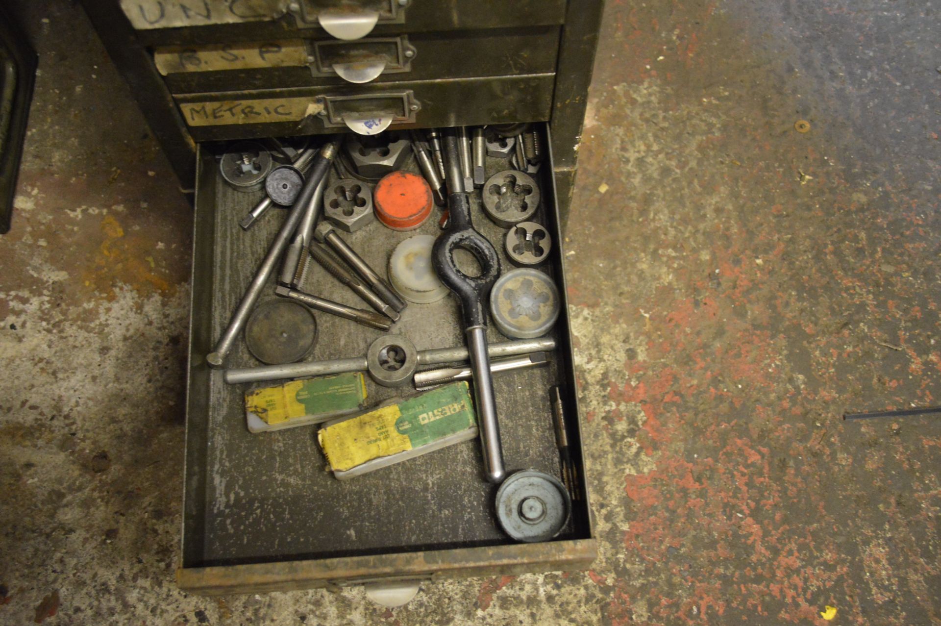 Multi Drawer Steel Cabinet, with contents including taps and equipment - Image 11 of 11