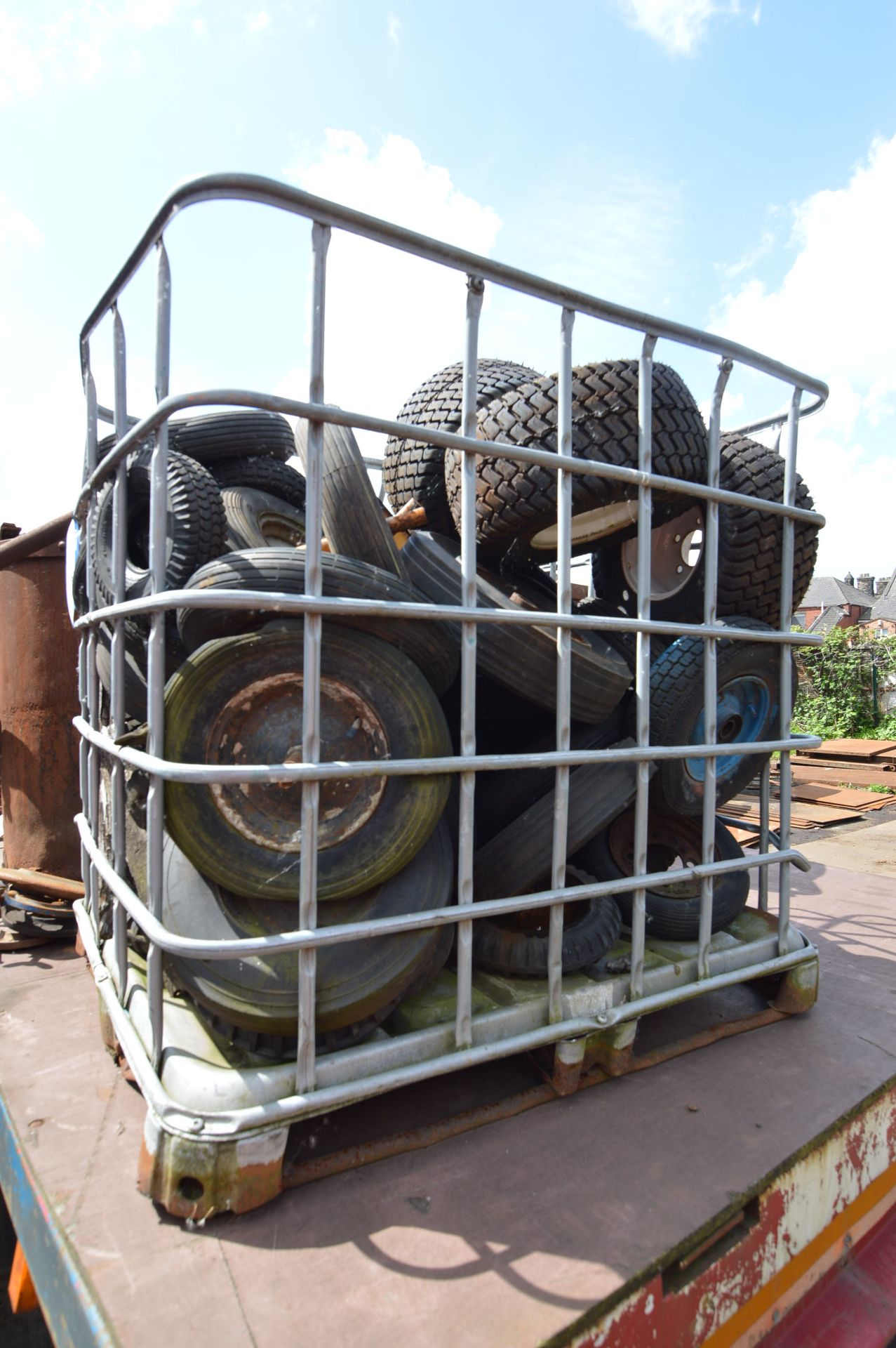 Assorted Tyres & Wheels, in IBC frame - Image 2 of 3