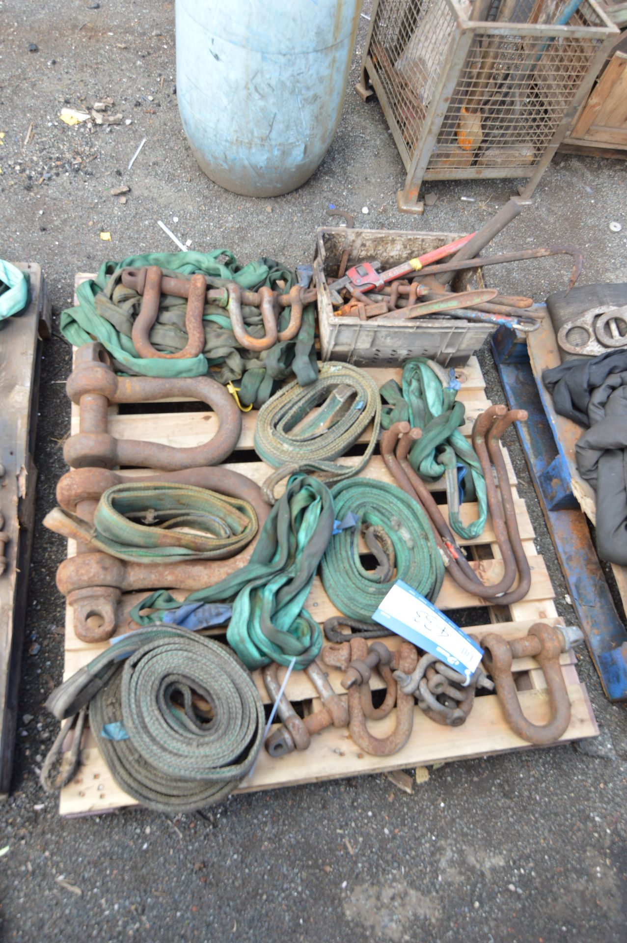 Slings and Lifting Equipment, on pallet