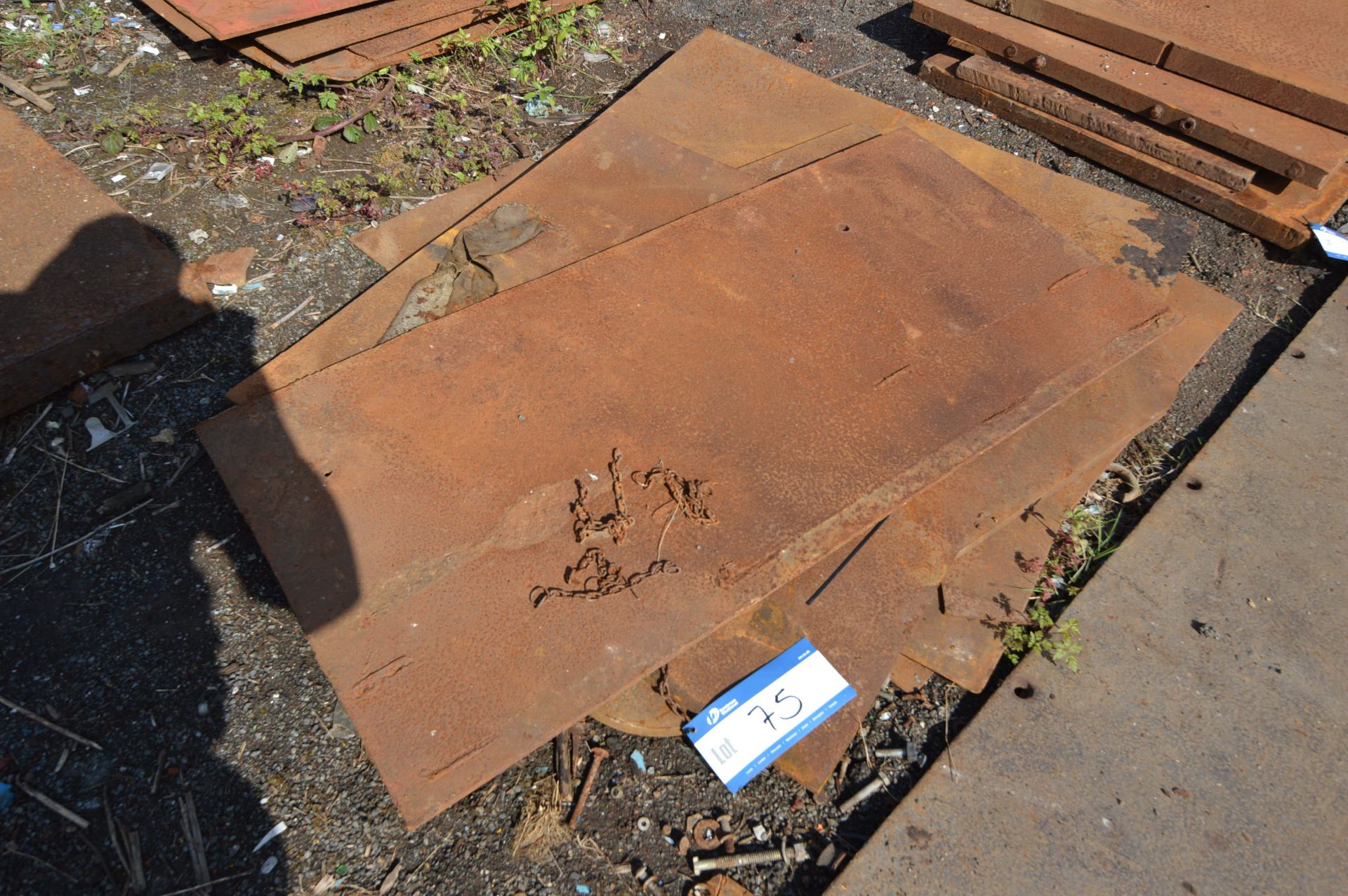 *Five Steel Plates, average size approx. 1.5m x 900mm (please note the final highest bid on this lot