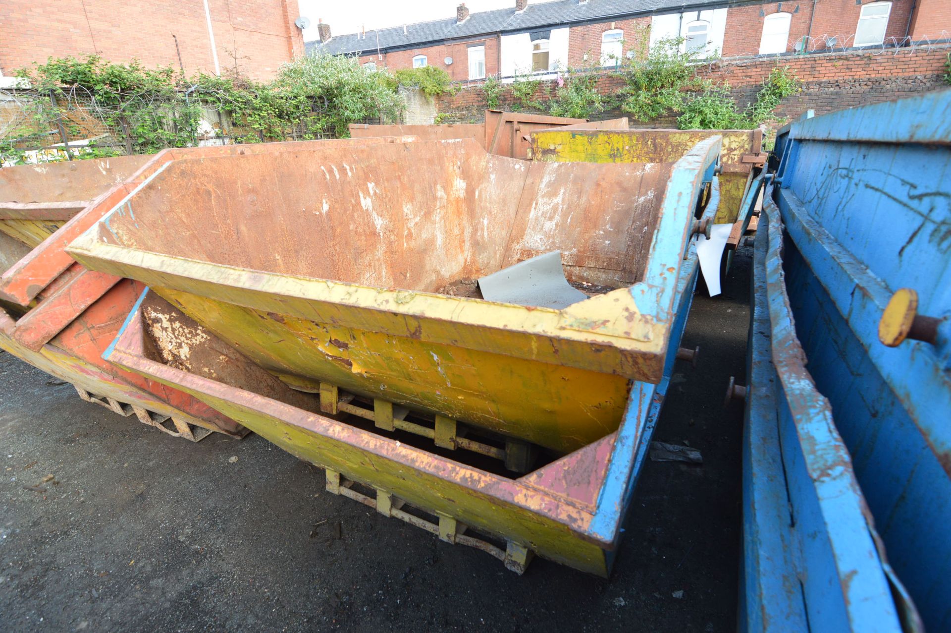 Two Chain Lift Skips, each approx. 3.1m x 1.05m deep