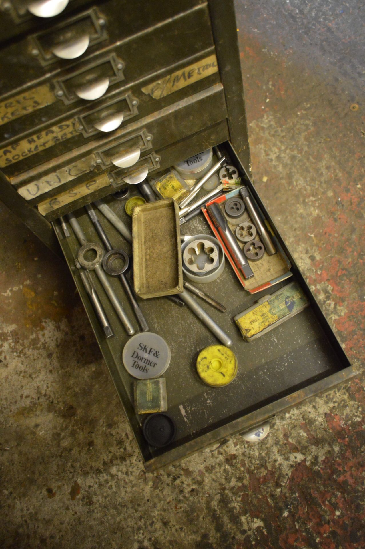 Multi Drawer Steel Cabinet, with contents including taps and equipment - Image 10 of 11