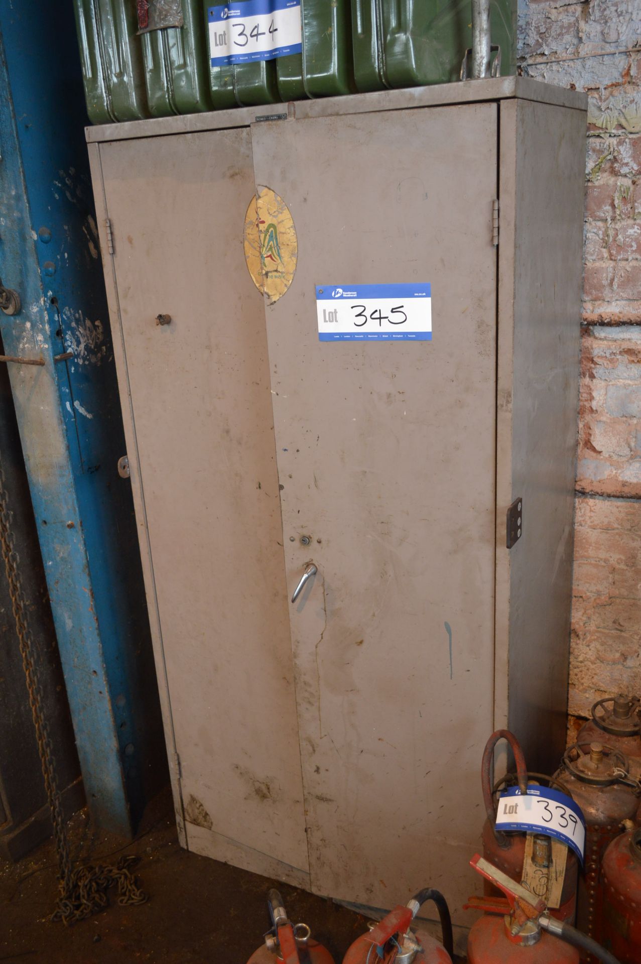 Double Door Steel Cupboard and contents