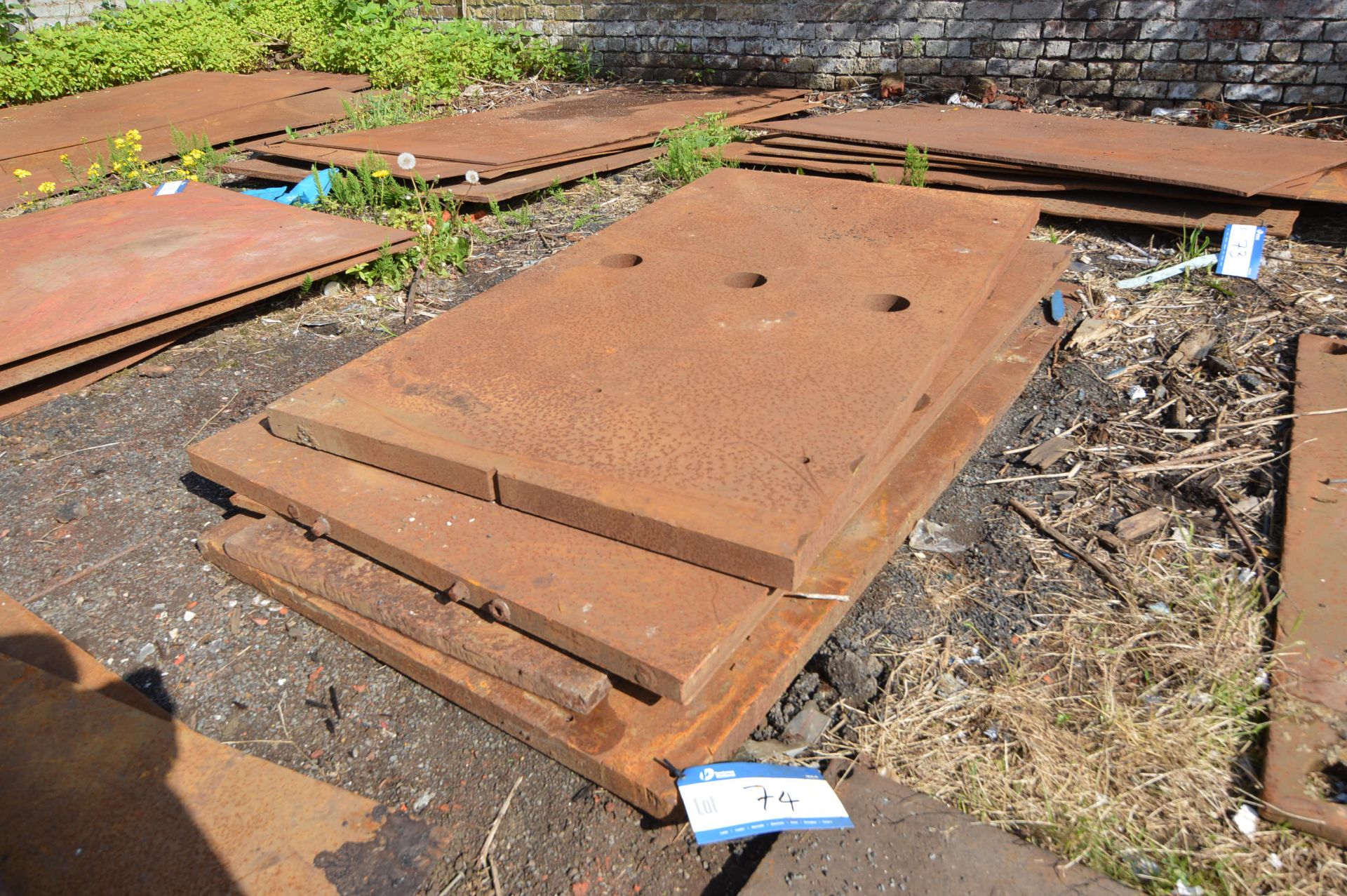 *Five Steel Plates, average size approx. 1.85m x 1m, up to 55mm thick (please note the final highest
