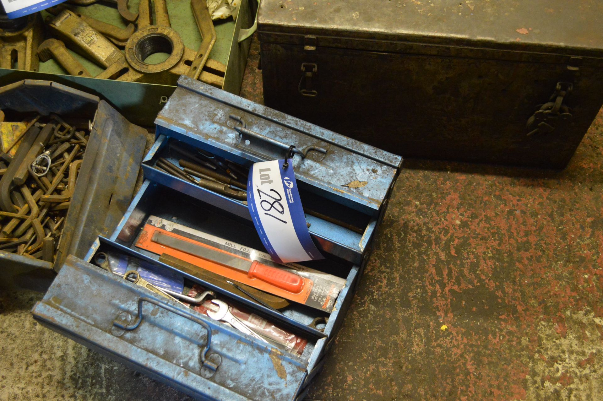 Tool Box, with contents of hand tools