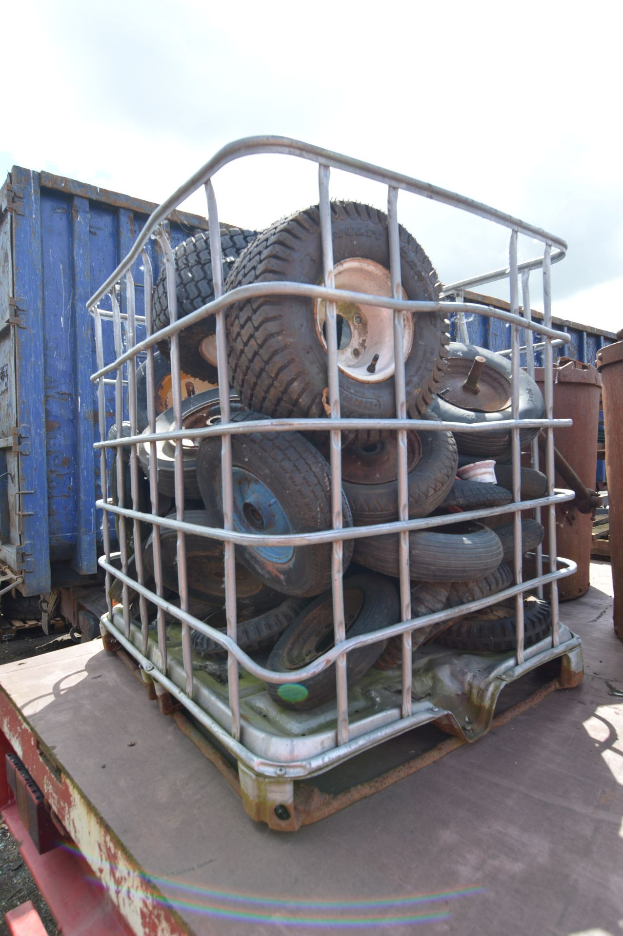 Assorted Tyres & Wheels, in IBC frame - Image 3 of 3
