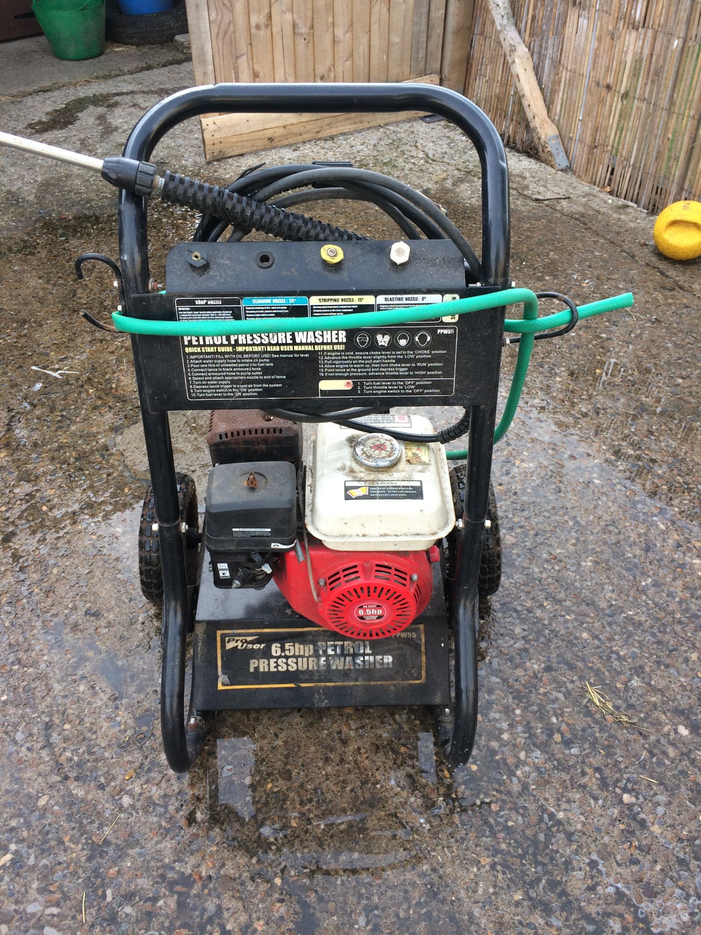 Pro User 6.5hp Petrol Driven Pressure Washer (Loca