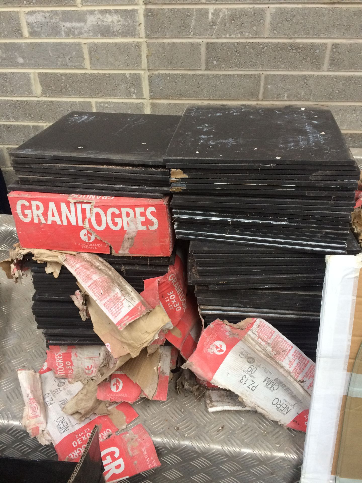 124 Granitogres Black Granite Floor tiles, 30 X 30