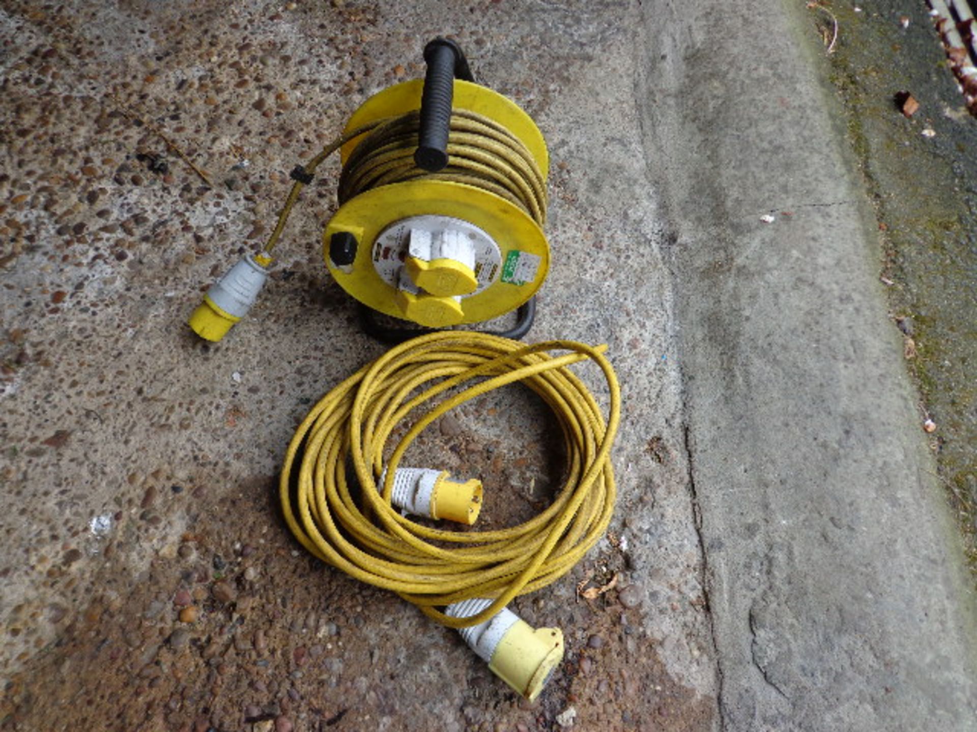 25m 110v Extension Cable on Reel and one 110v Exte