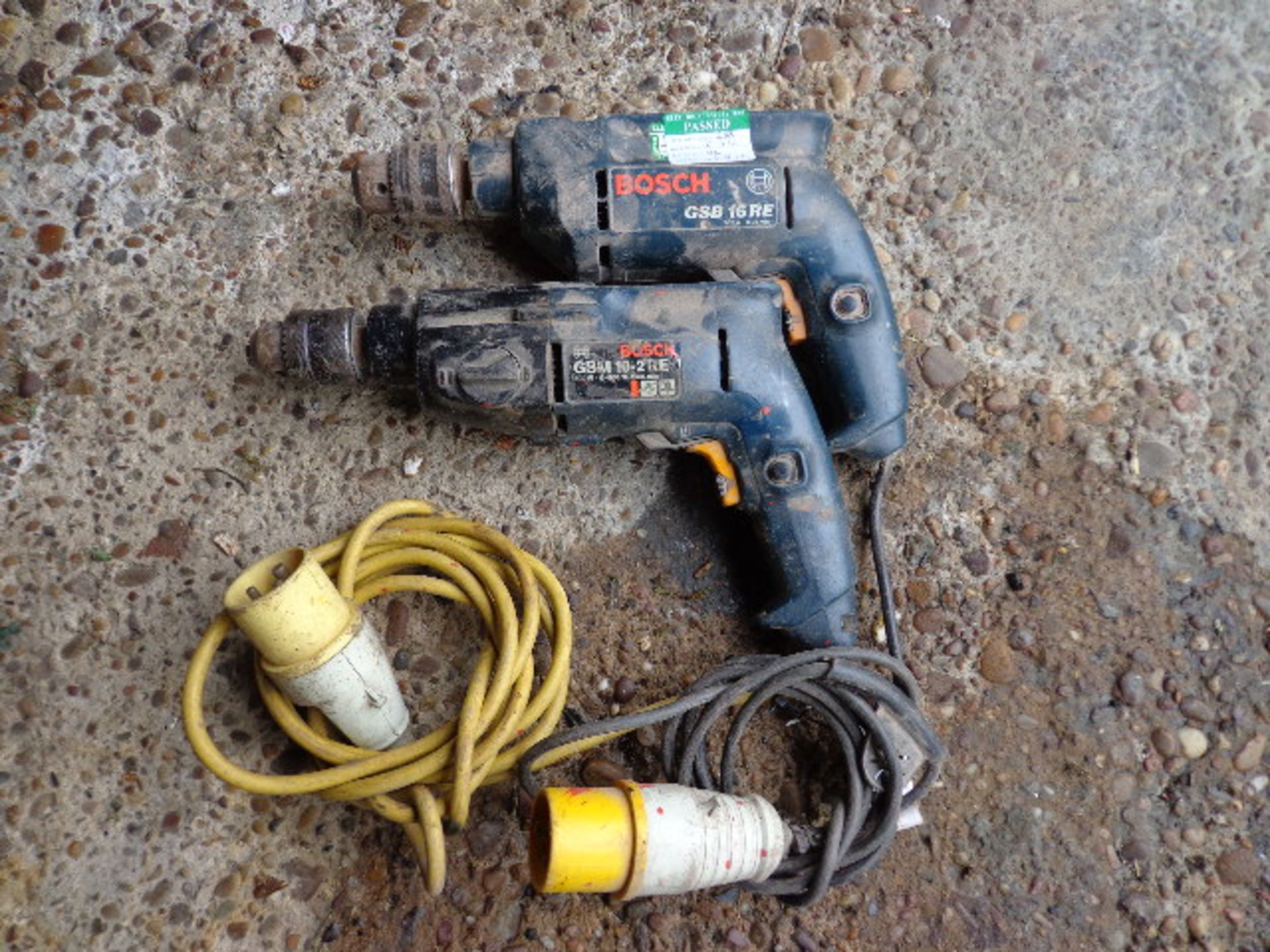 Bosch GSB 16RE Drill and Bosch GBM 10-2 RE 110v Dr