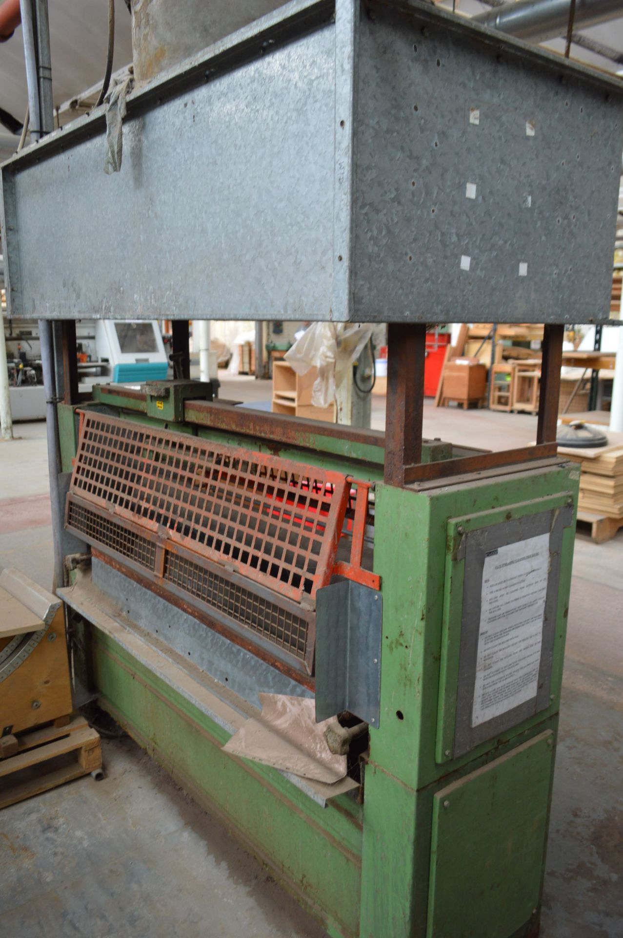 Osama S2R 1300 ROLLER GLUEING MACHINE, serial no. 2392, year of manucttfacture 1997, with extraction - Image 4 of 6