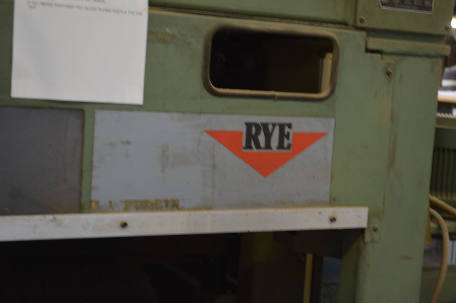 RYE R90E 2C ROTARY TABLE SHAPING MACHINE, serial no. 268 93, with flexible ducting – NOTE collection - Image 9 of 17