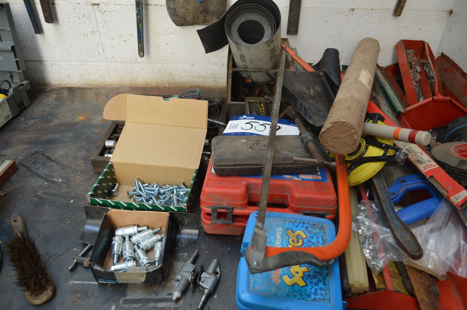 Assorted Hand Tools and Equipment, as set out on bench on right hand side - Image 4 of 4