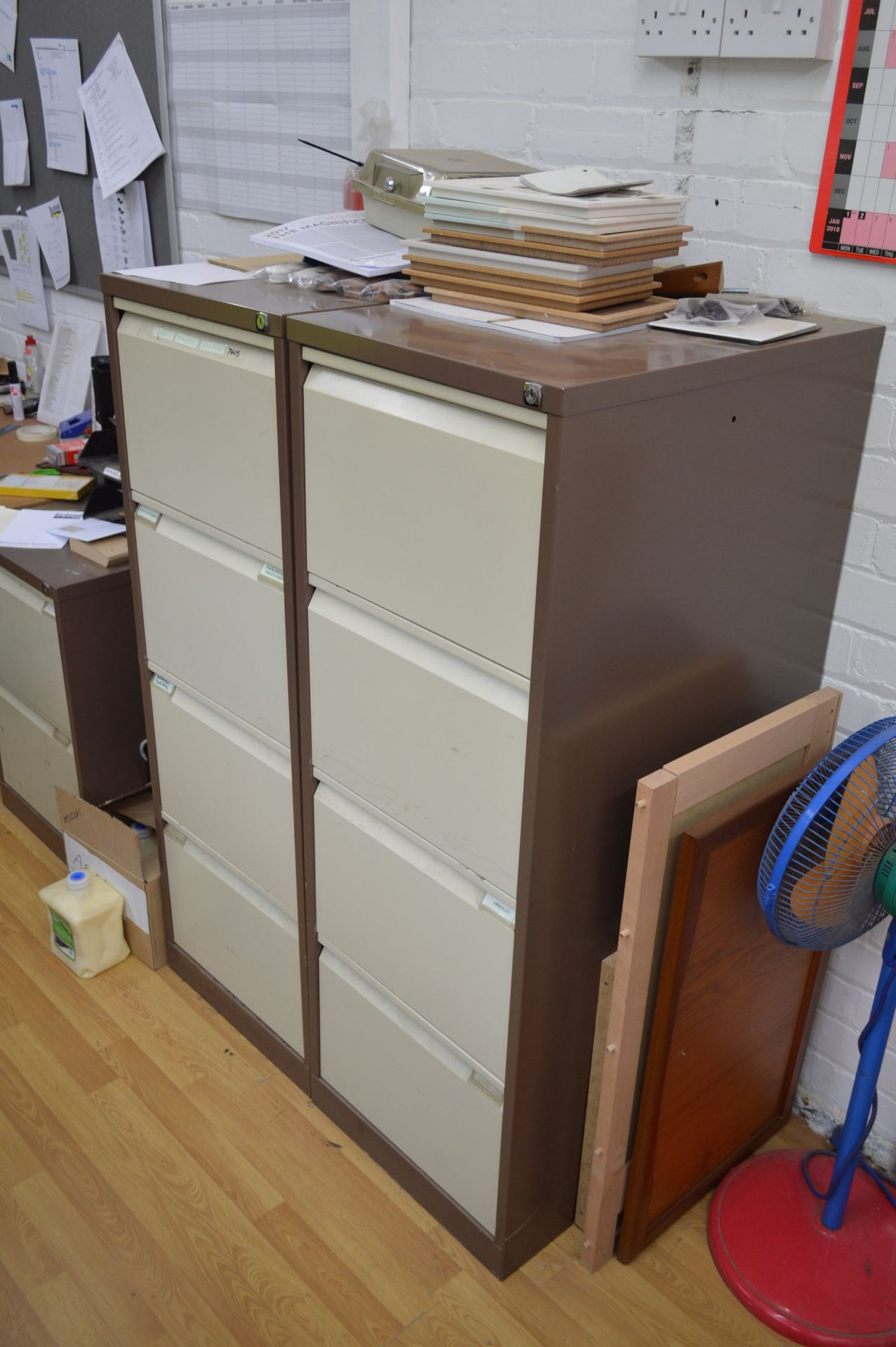 Loose Contents of Room, (excluding computers and printers) comprising three four drawer filing