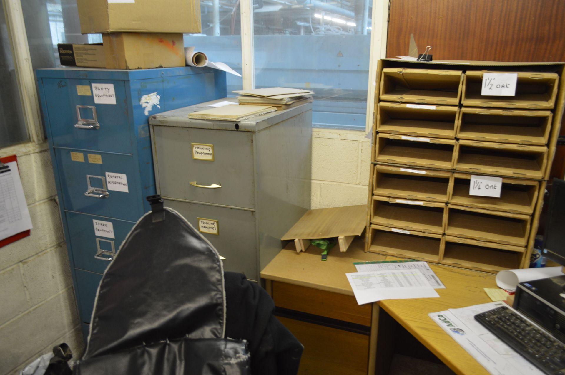 Residual Loose Contents of Office, including 2 filing cabinets, chairs and heater, (excluding