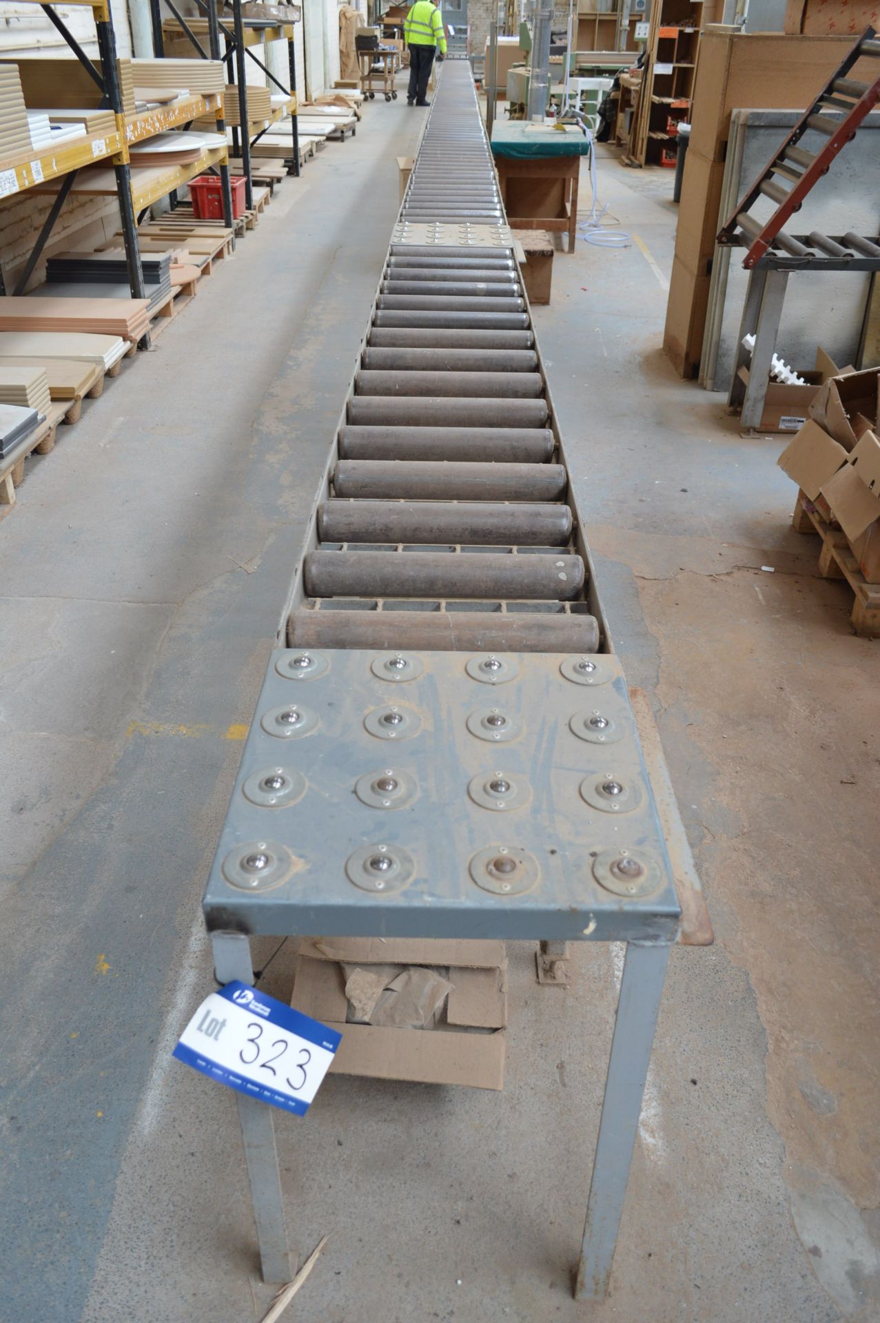 Approx. 21.8m x 450mm Roller Conveyoring, with two roller ball sections - Image 2 of 2