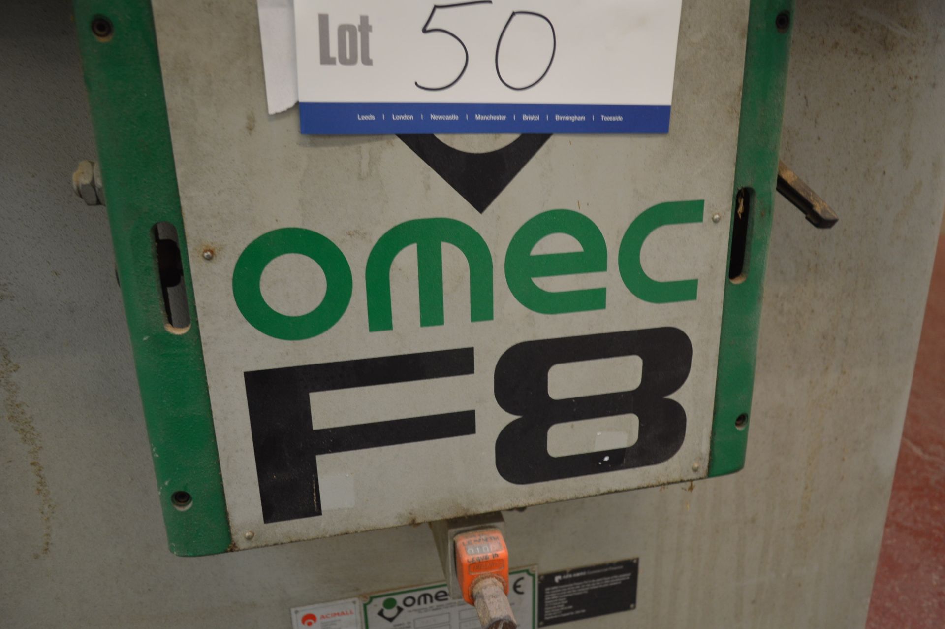 OMEC F8 DOVETAILING MACHINE, serial no. 030031, year of manufacture 2002, with flexible ducting - Image 5 of 6