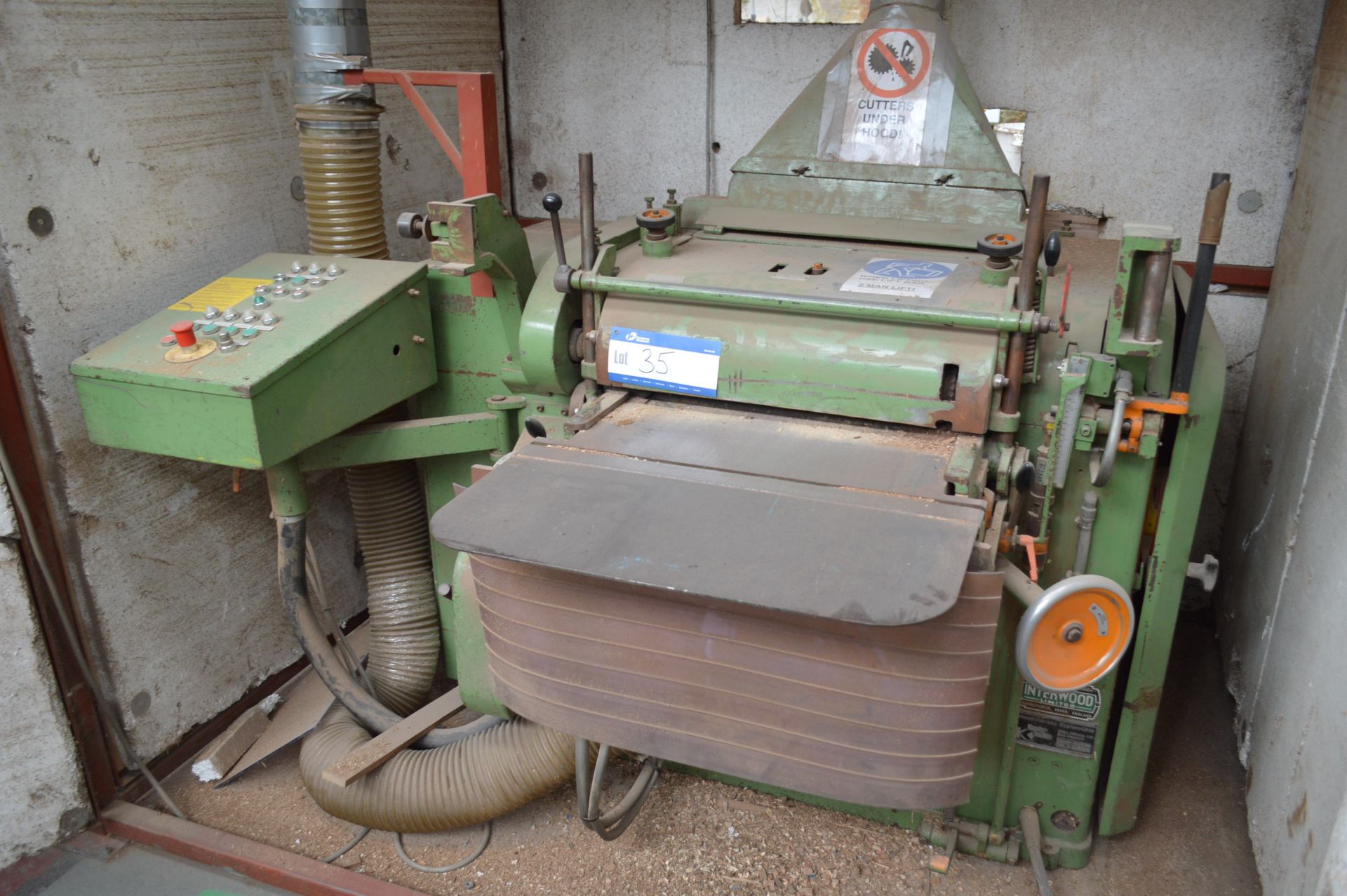 Kuper Muhle HEAVY DUTY THICKNESSING MACHINE, serial no. 10320, 500mm wide in acoustic housing, - Image 2 of 6