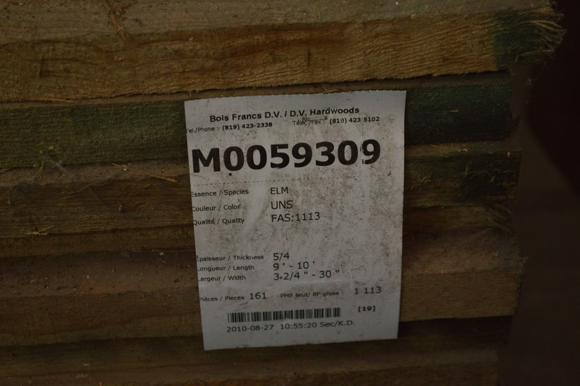 ROUGH SAWN ELM, (bottom bundle of stack), each length approx. 9-10ft long - Image 3 of 3