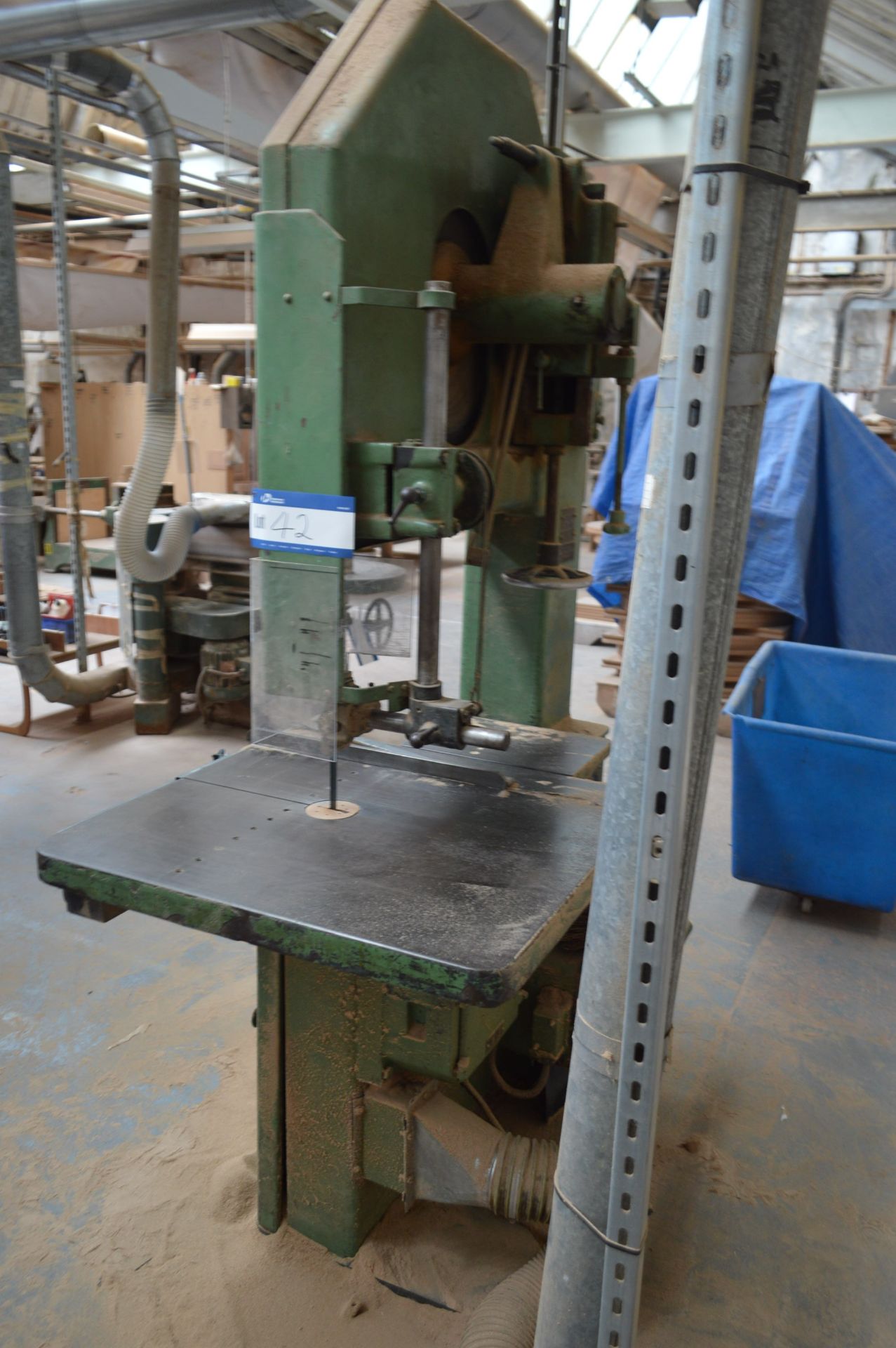 Wadkin DS VERTICAL BANDSAW, serial no. 201S, test no. SC3152, 720mm deep-in-throat, with flexible - Image 4 of 6