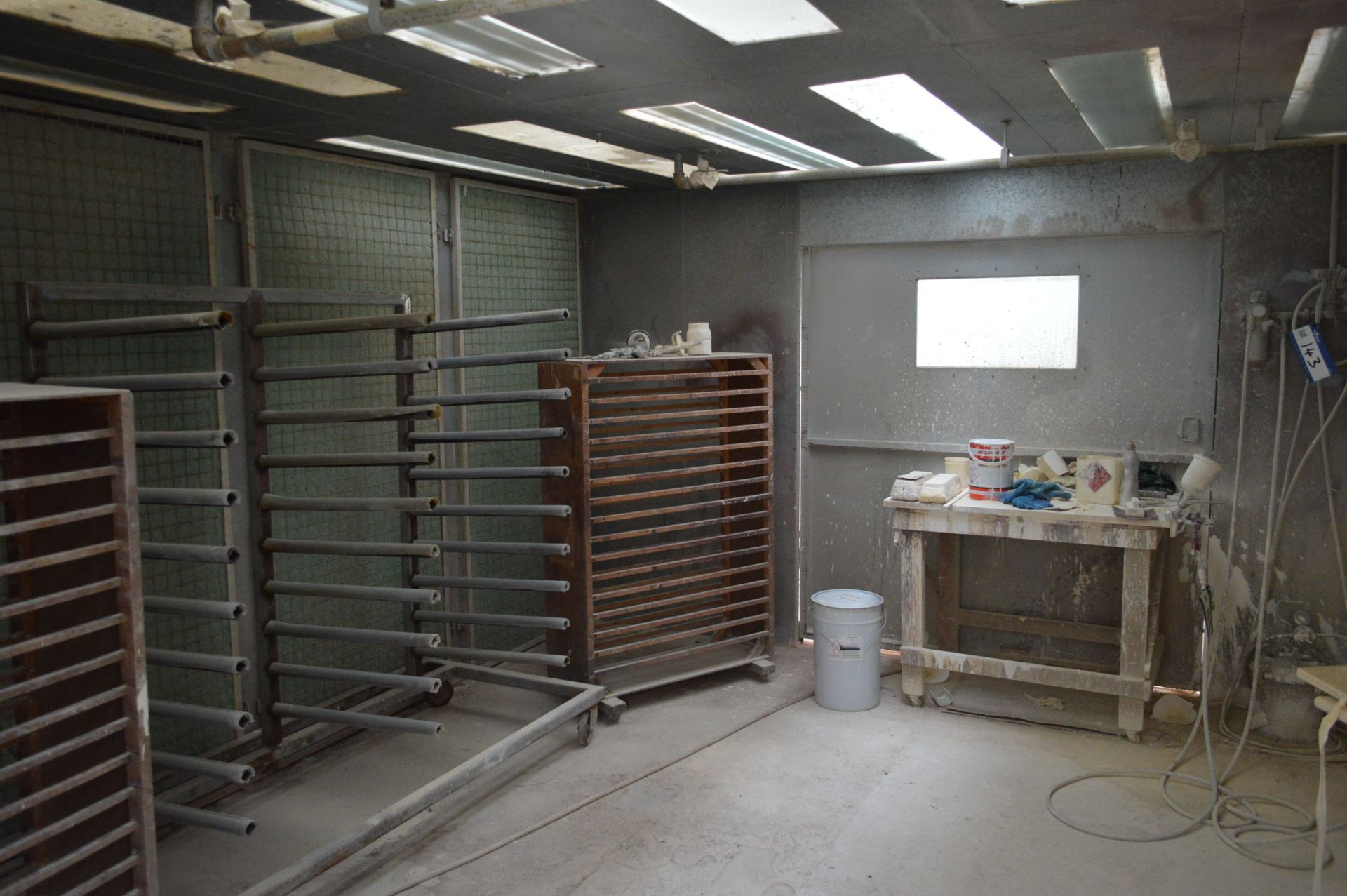 Sectional Galvanised Steel Dry Back Spray Booth (Booth 10), approx 6.7m x 4.6m x 2.4m high, with gas - Image 2 of 3
