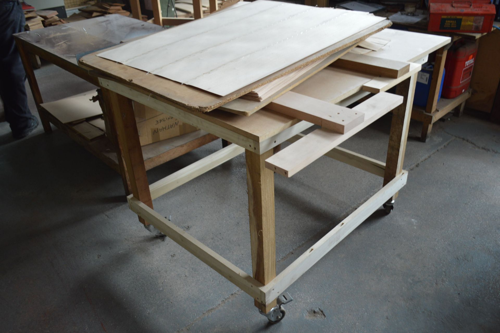 Mobile Timber Framed Bench, approx. 1.22m x 1.085m (contents not included) - Image 2 of 2