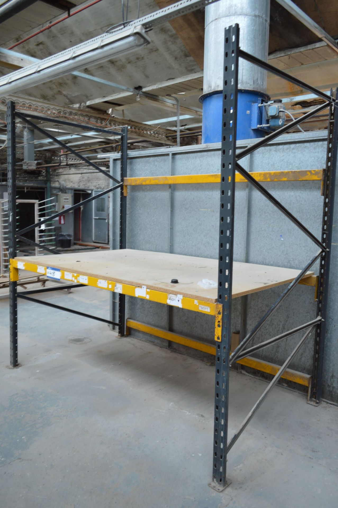 Link 51 M Single-Bay Single-Tier Pallet Rack, with timber shelf - Image 2 of 2