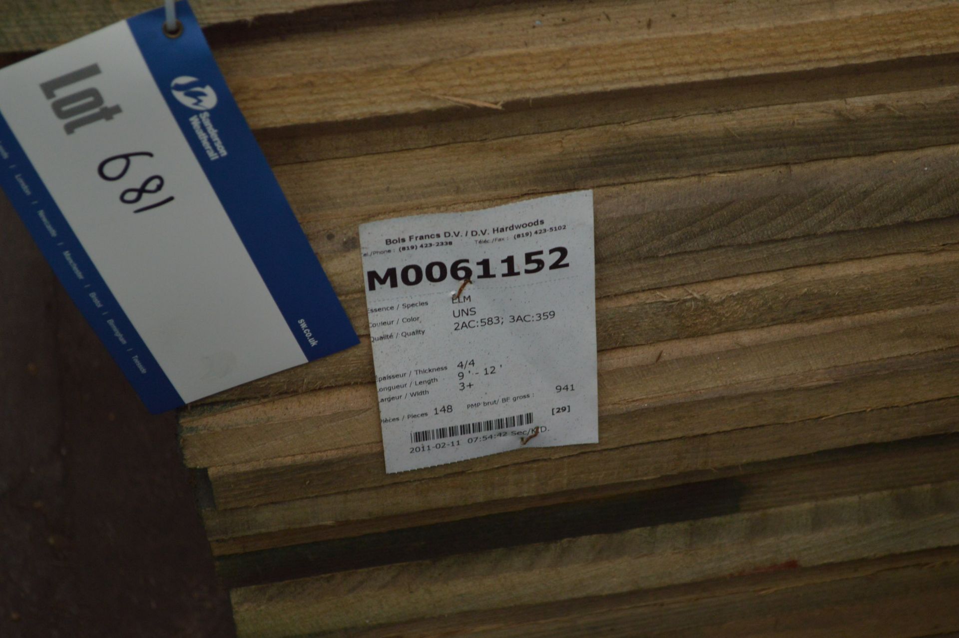 ROUGH SAWN ELM, (in one stack), each length approx. 9-12ft long - Image 4 of 4