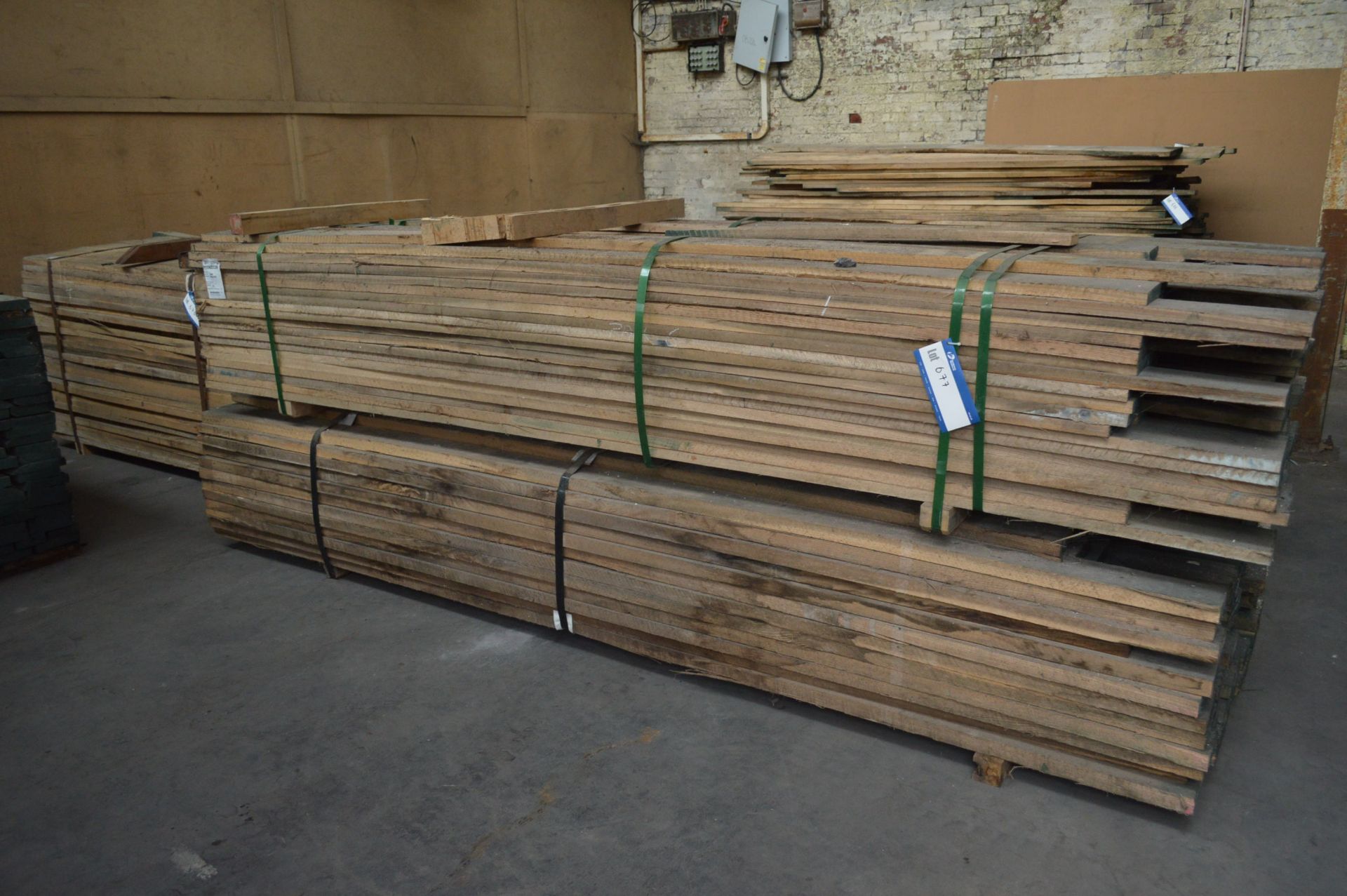 ROUGH SAWN ELM, (in one stack), each length approx. 11-12ft long