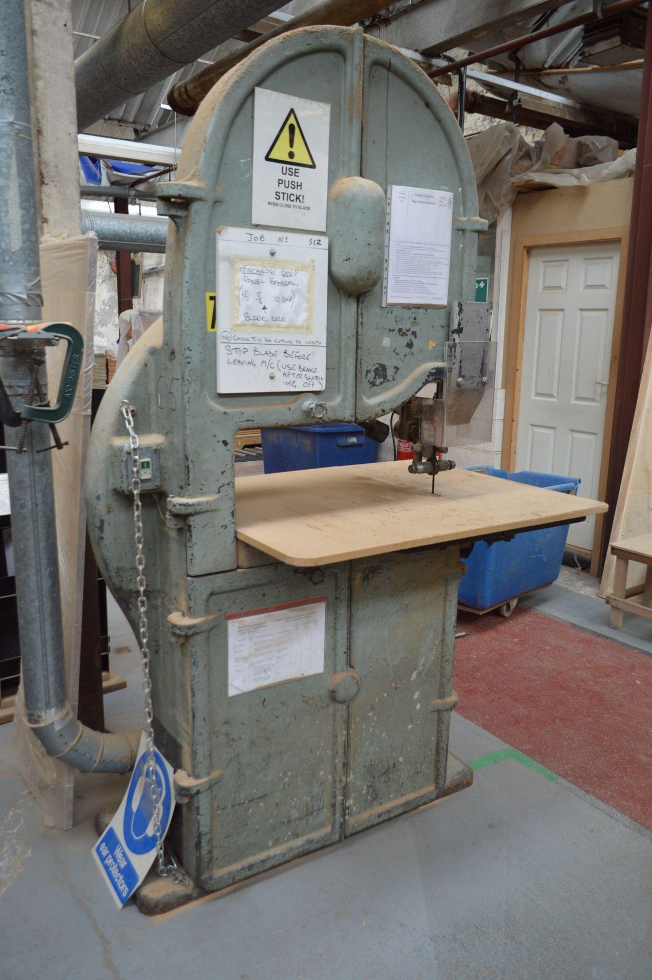 Sagar SCA10 VERTICAL BANDSAW, serial no. D6549, 720mm deep-in-throat - Image 3 of 6