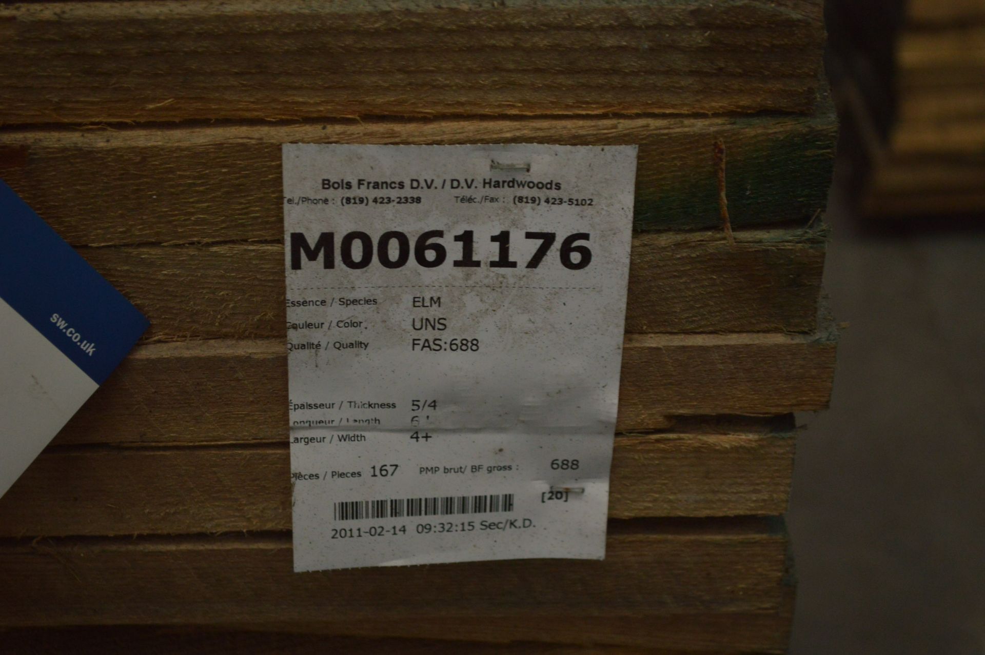 ROUGH SAWN ELM, (in one stack), each length approx. 6ft long - Image 3 of 3