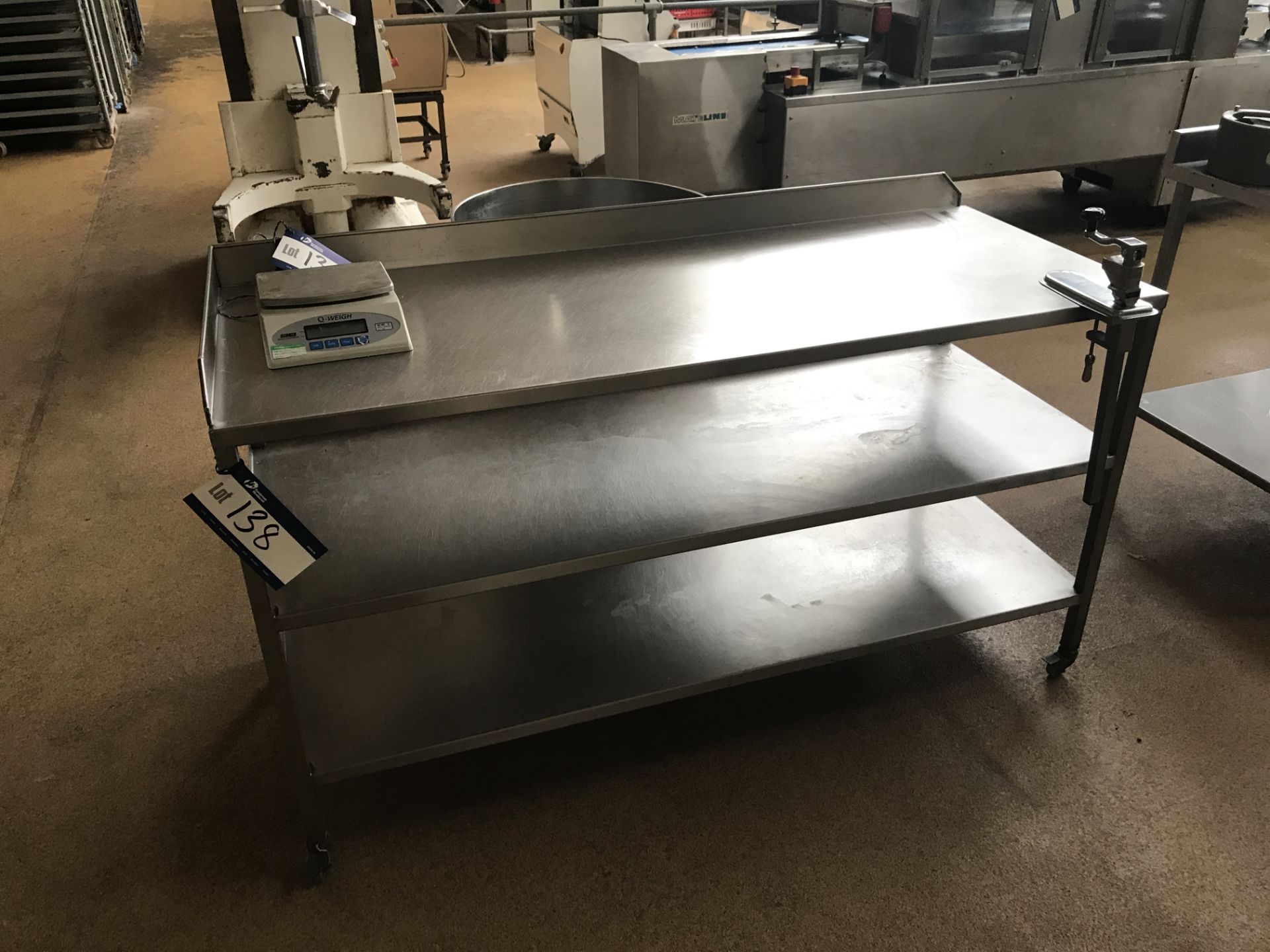 3 Tier Mobile Stainless Steel Preparation Table wi