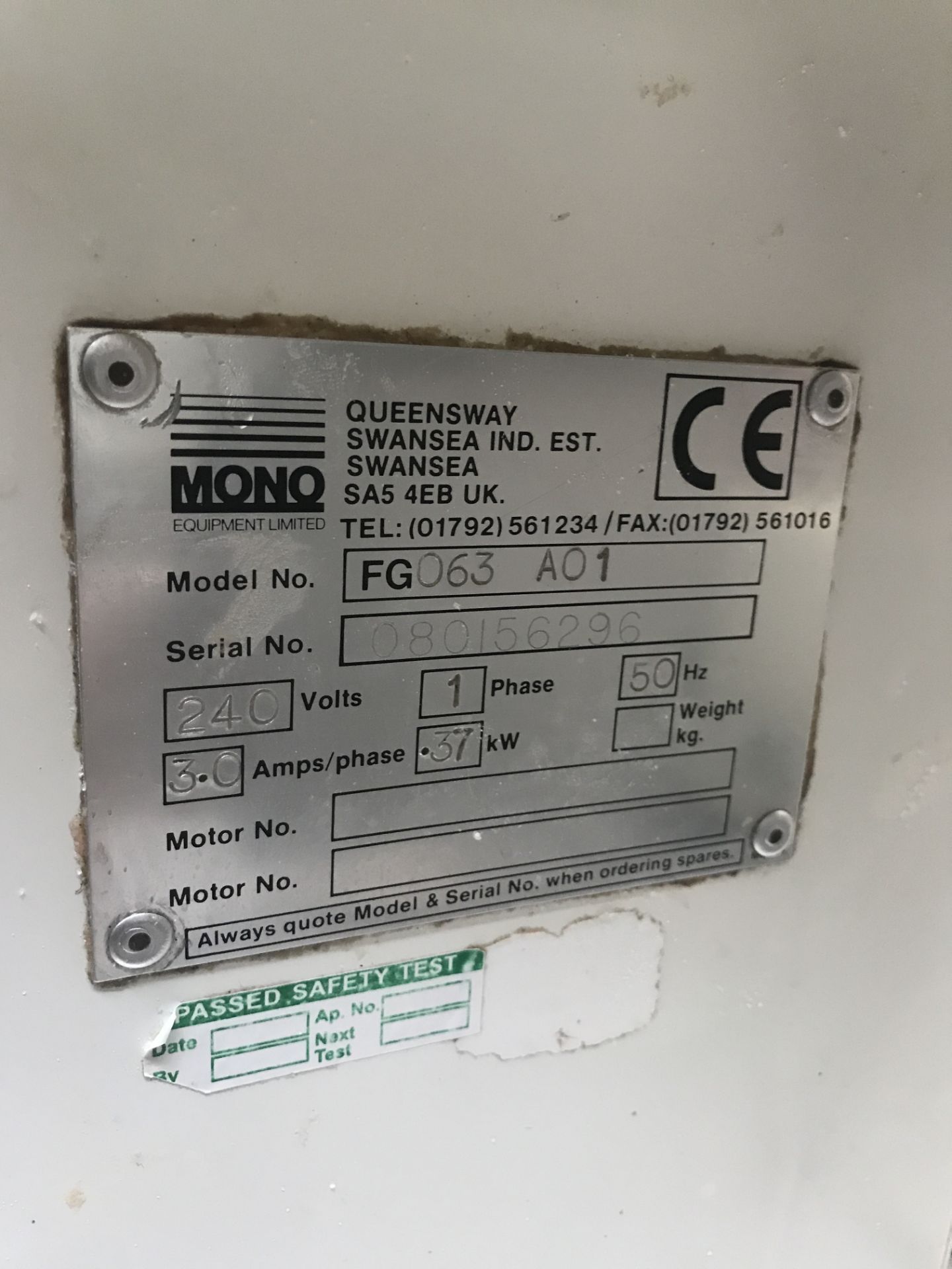 Mono Model FG063 A01 Bun / Donut Slicing Machine, - Image 2 of 2