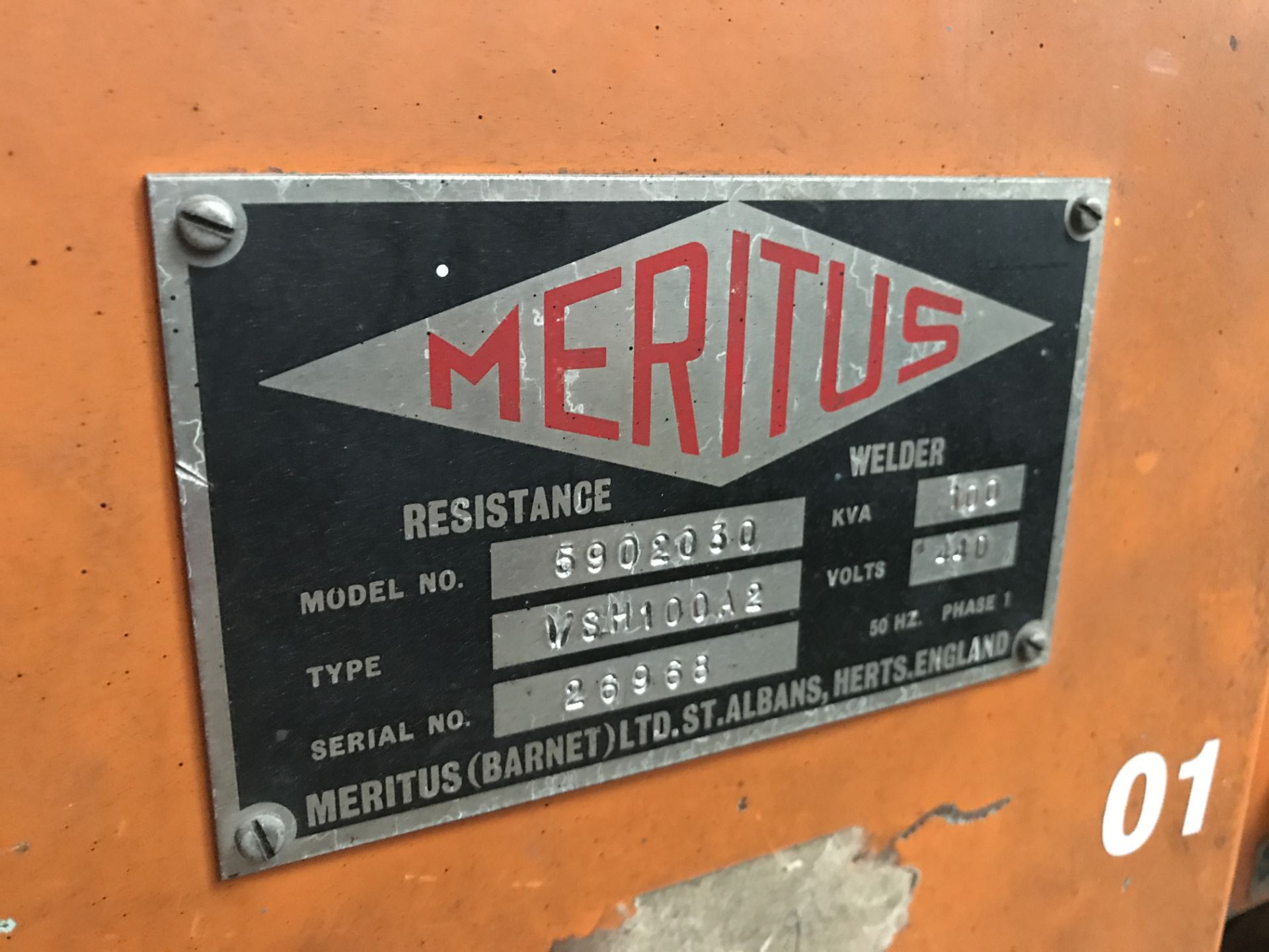 Meritus 5902030 Resistance Spot Welder, Type VSH10 - Image 4 of 4
