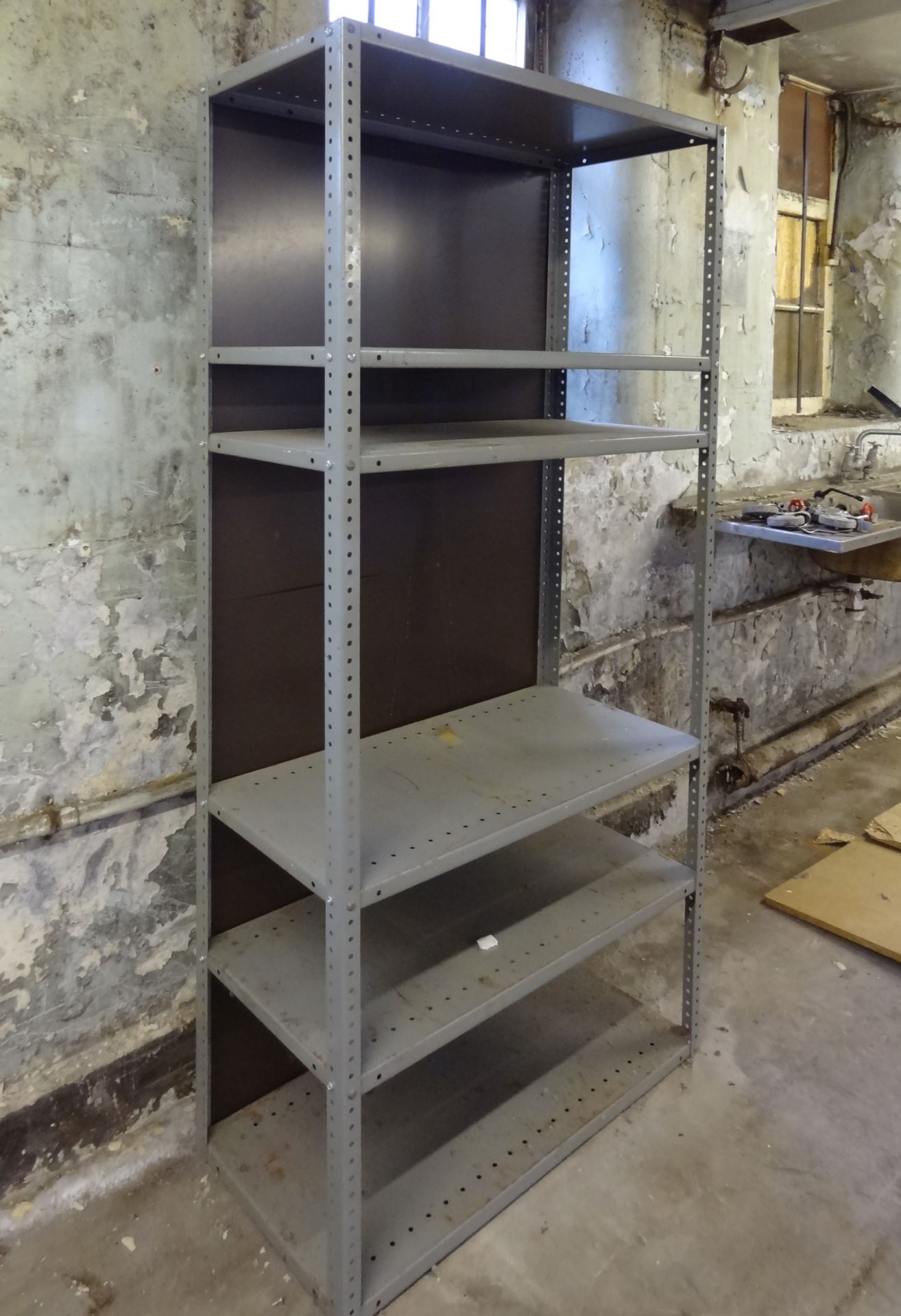 Eight Bays Angle Steel Shelving, with 900mm x 460mm adjustable steel shelves ( one run of three - Image 3 of 3